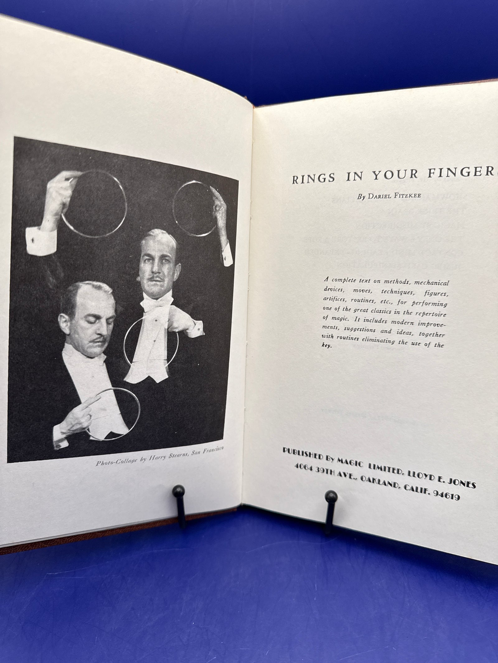 Rings in Your Fingers by Dariel Fitzkee 2nd Printing 1977 ESTATE