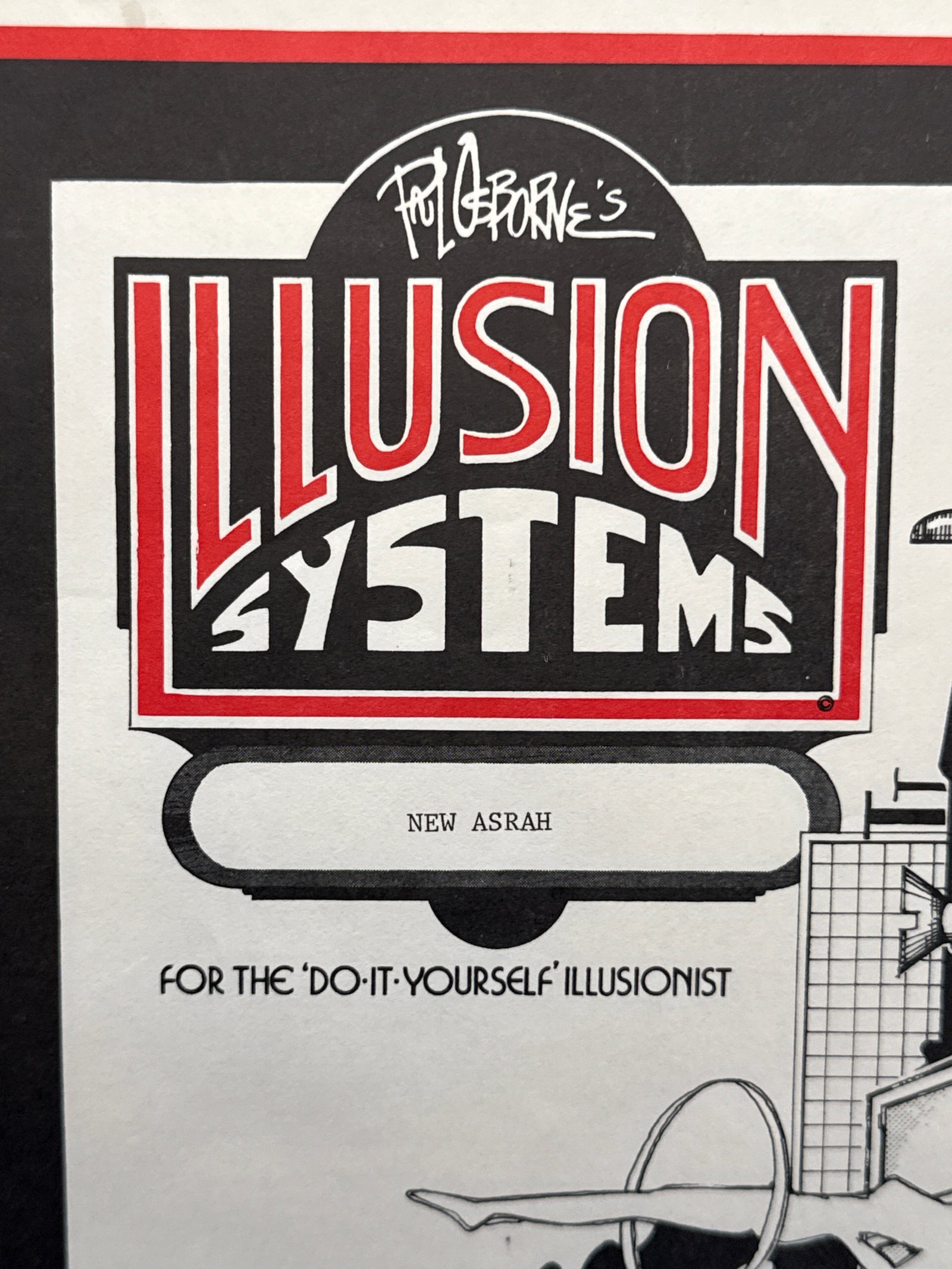 Paul Osborne Illusion Systems plans for the New Asrah c1980 Vintage plans