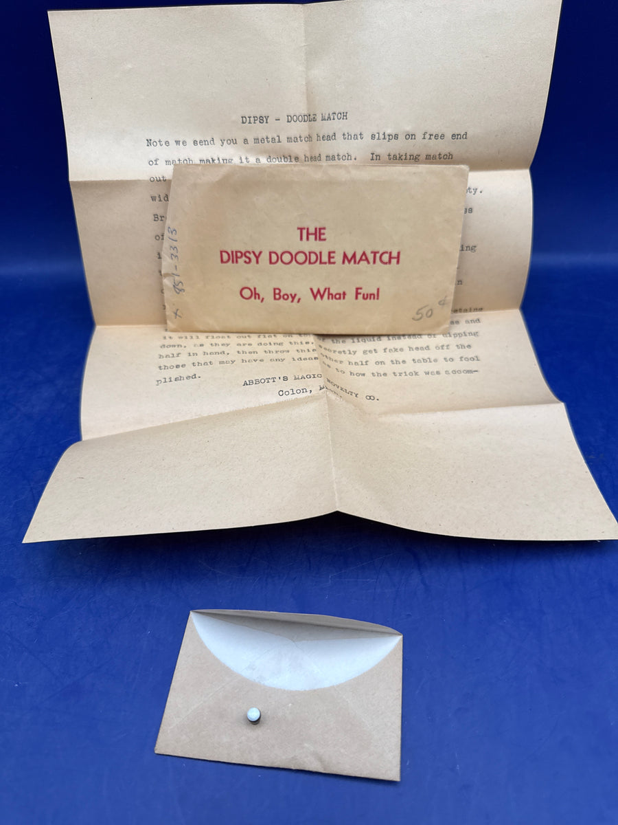 Vintage Abbott's Magic Dipsy Doodle Match Trick COMPLETE with Gimmick & Instructions