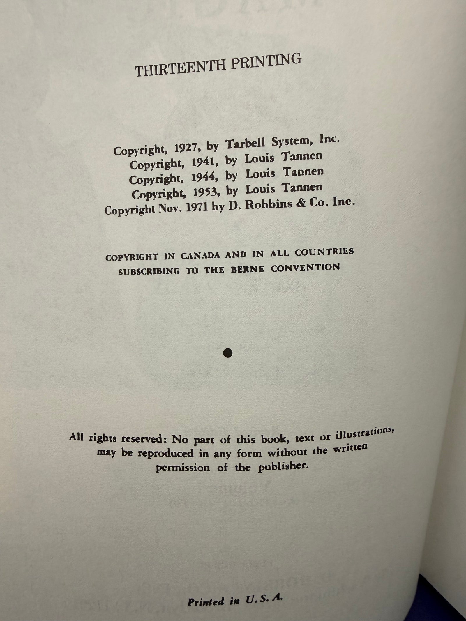 Tarbell Course in Magic Vol 1 1971