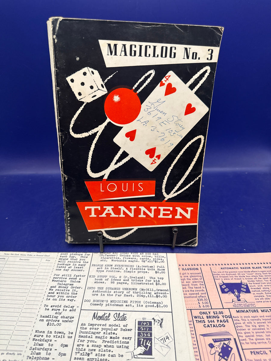 Louis Tannen MagicLog # 3 - Magic Catalog - 1960 - with inserts ESTATE