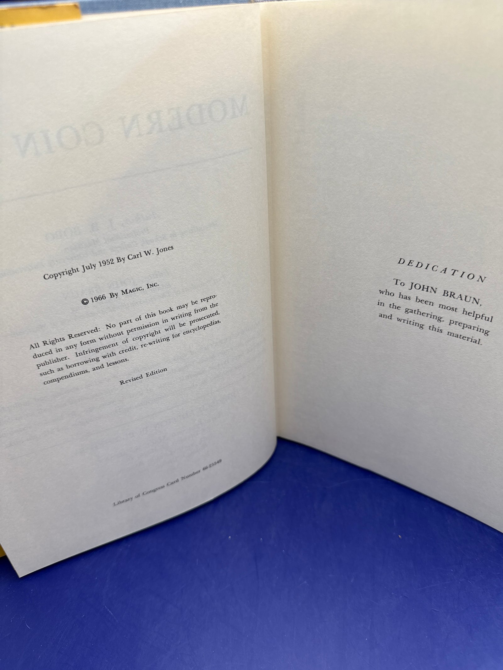 JB Bobo The New Modern Coin Magic - Enlarged edition- Magic Inc 1966