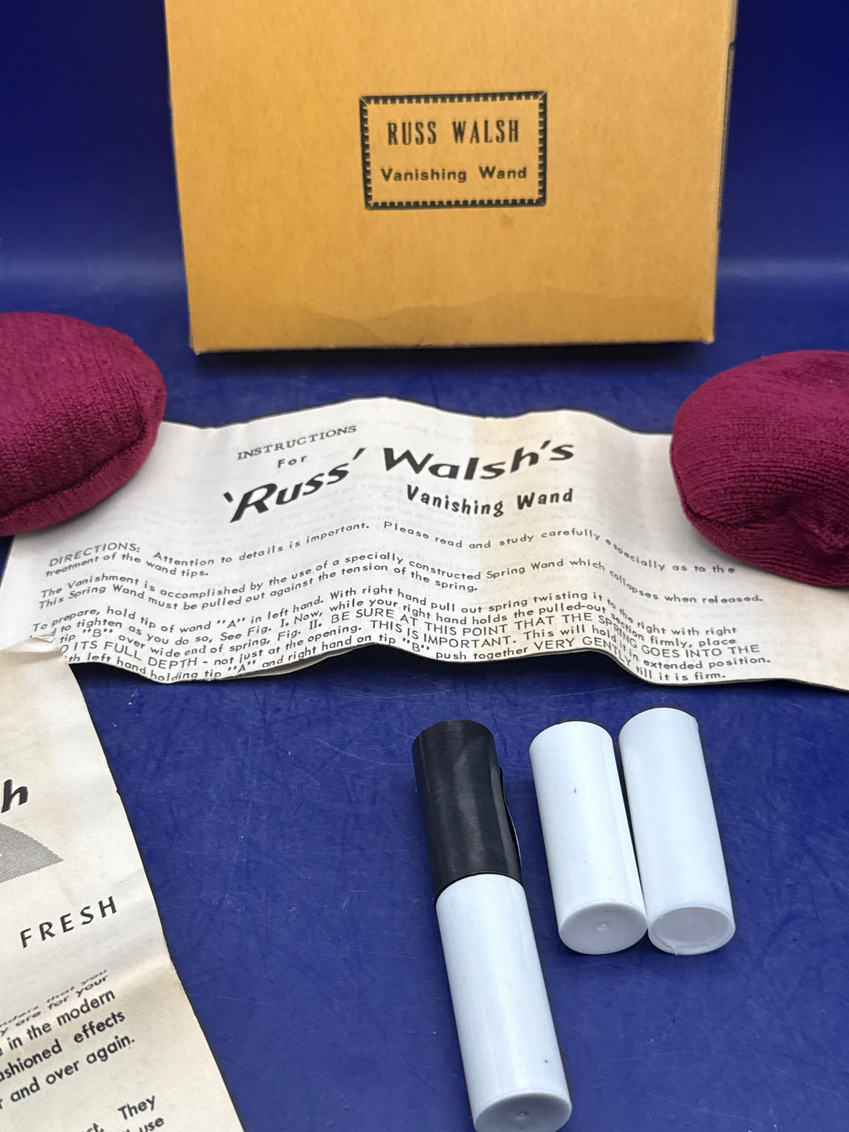 Vintage Russ Walsh Vanishing Wand – Classic Collector's Magic Prop - Complete