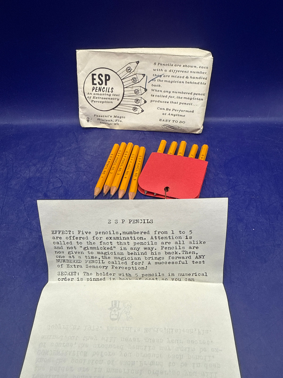ESP Pencils by Fassini’s Magic (1975) – Vintage Mentalism