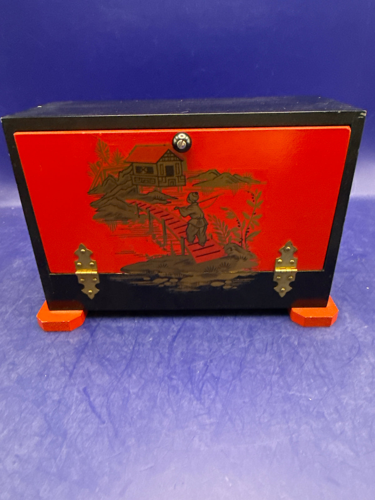 Vintage Japanese Themed Silk Cabby - Magic trick - ESTATE