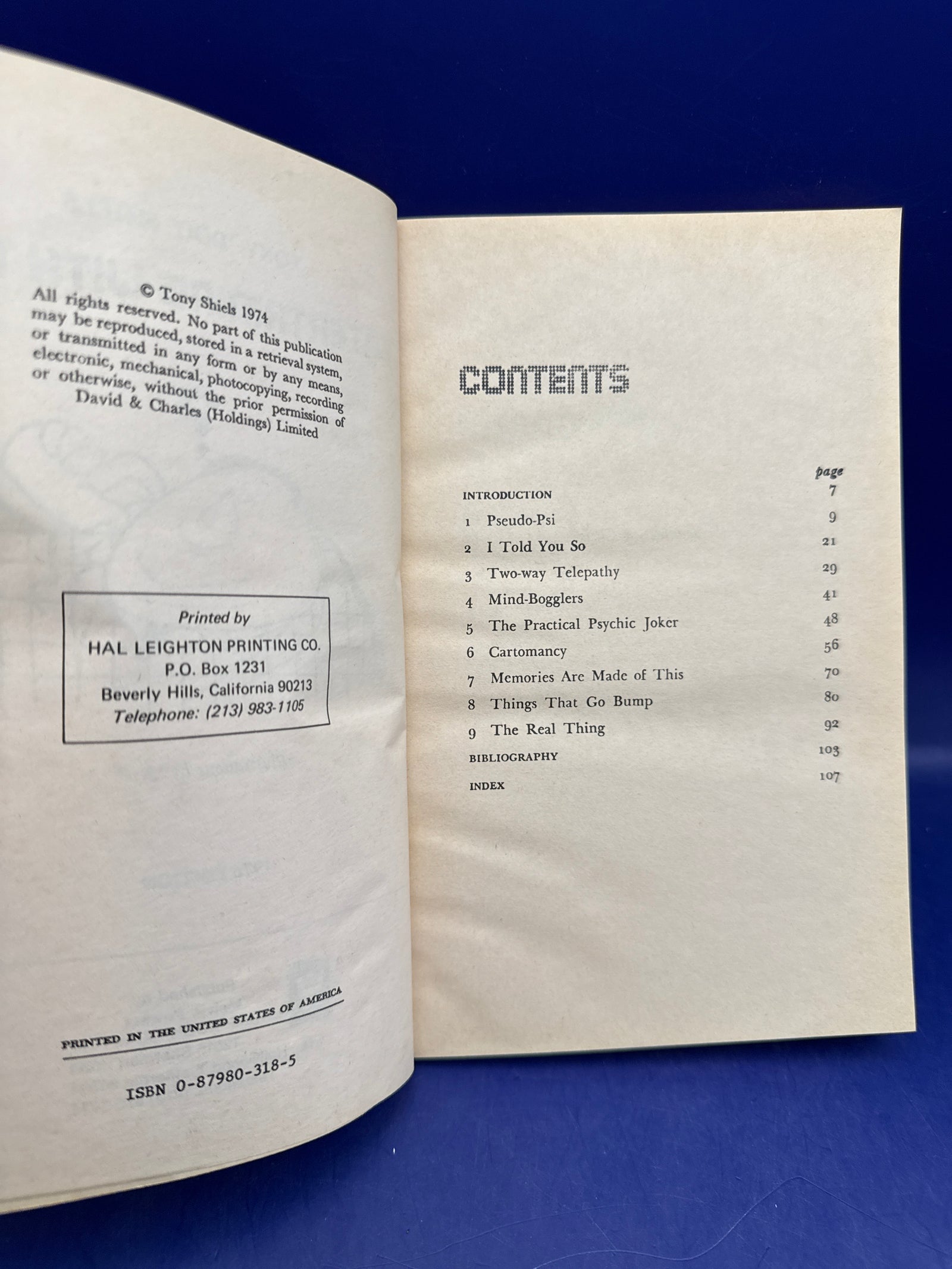 Entertaining with ESP by Tony “Doc” Shiels 1976 PB ESTATE