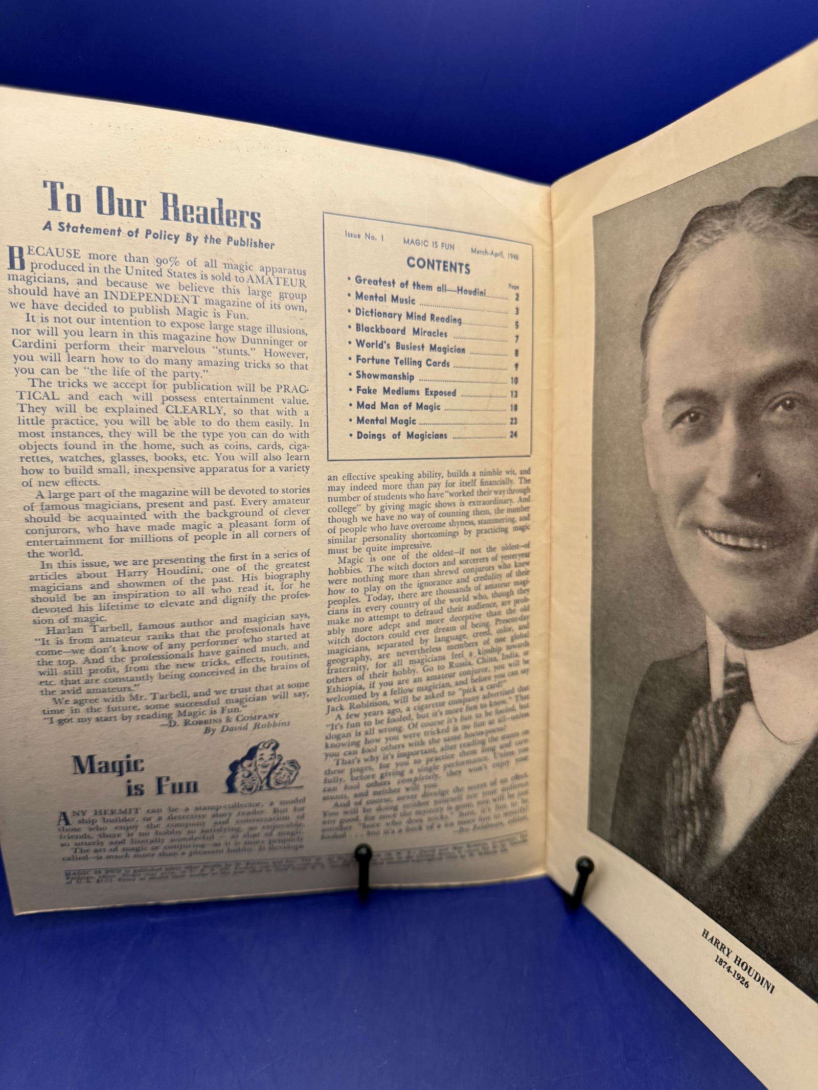 Magic is Fun - Issue #1 Independent Magazine for Amateur Magicians 1946 March-April