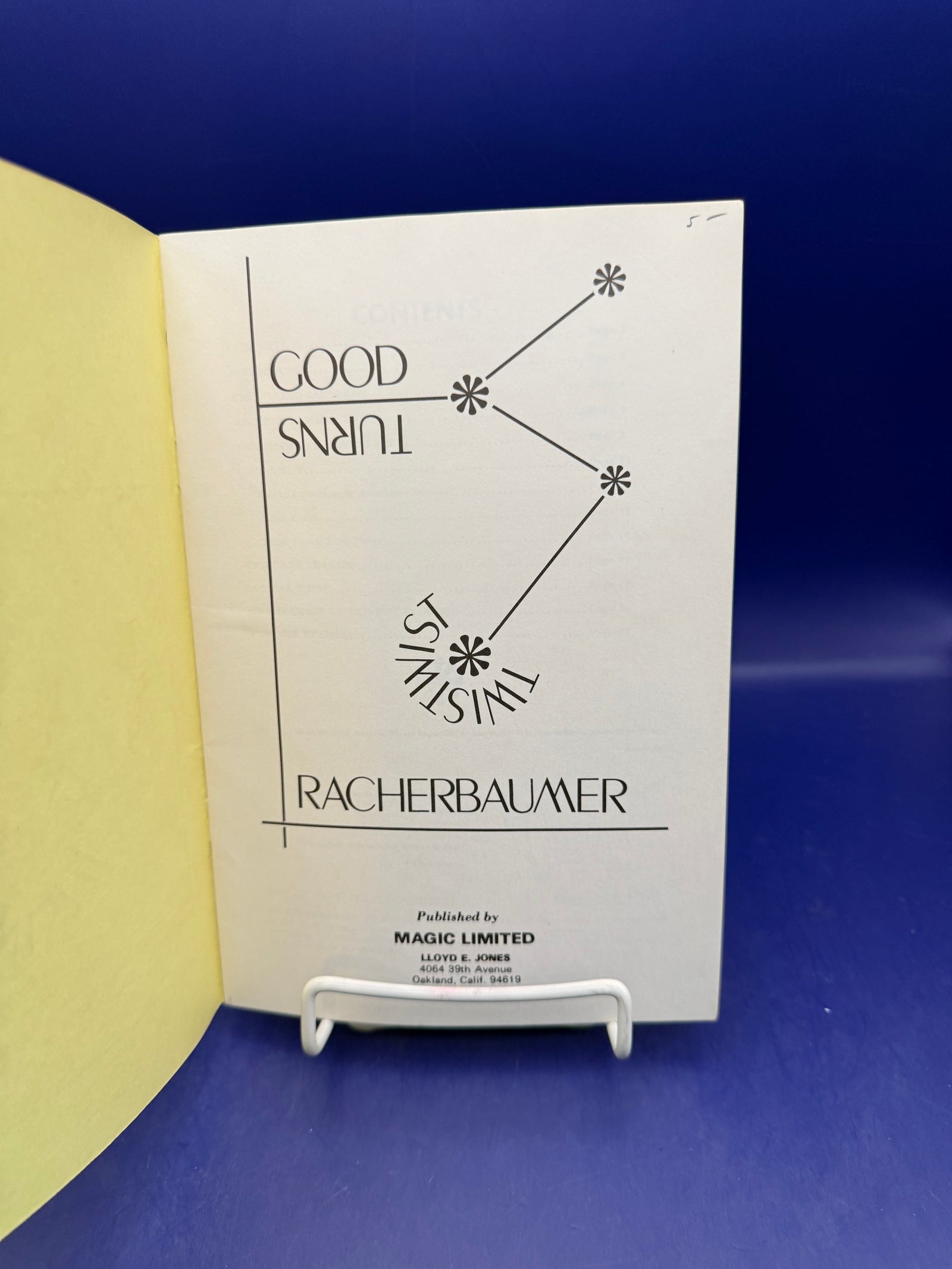 Good Turns and Twist by Jon Racherbaumer 1977