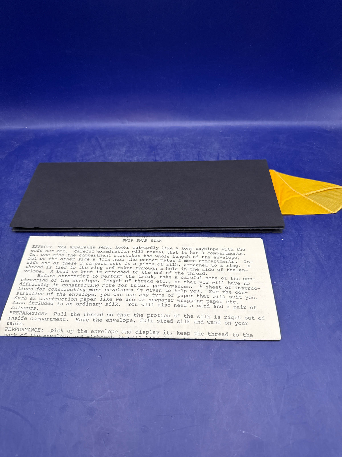 Vintage Snip Snap Silk Magic Trick - Rare Mid-Century Era Routine
