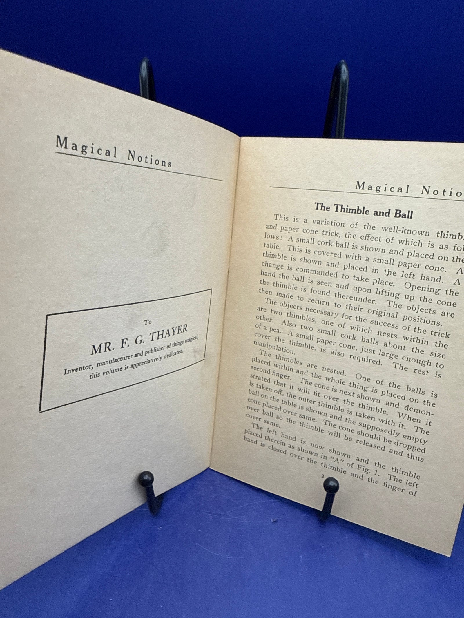 Magical Notions by Louis F. Christianer published by Thayer c1913 ESTATE