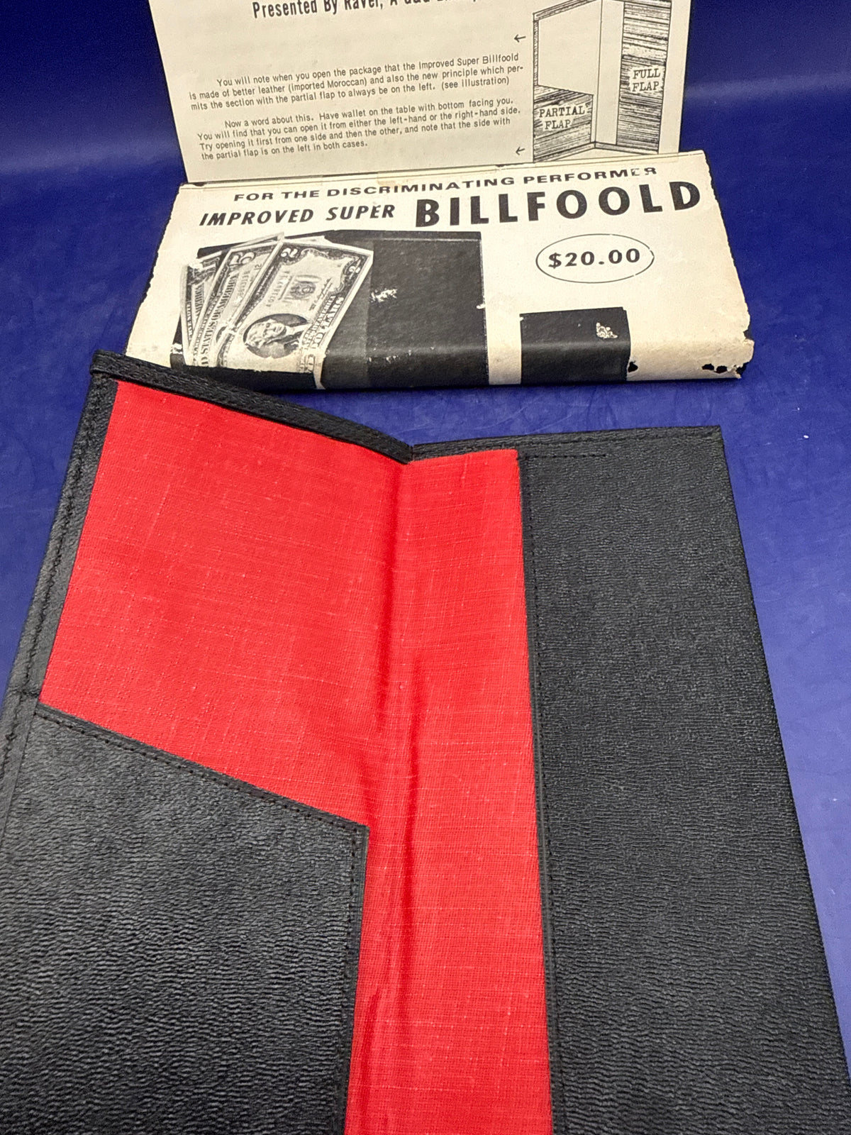 Improved Super Billfoold by Ravel (A G&G Enterprises Production) – Vintage Leather Magic Wallet Utility