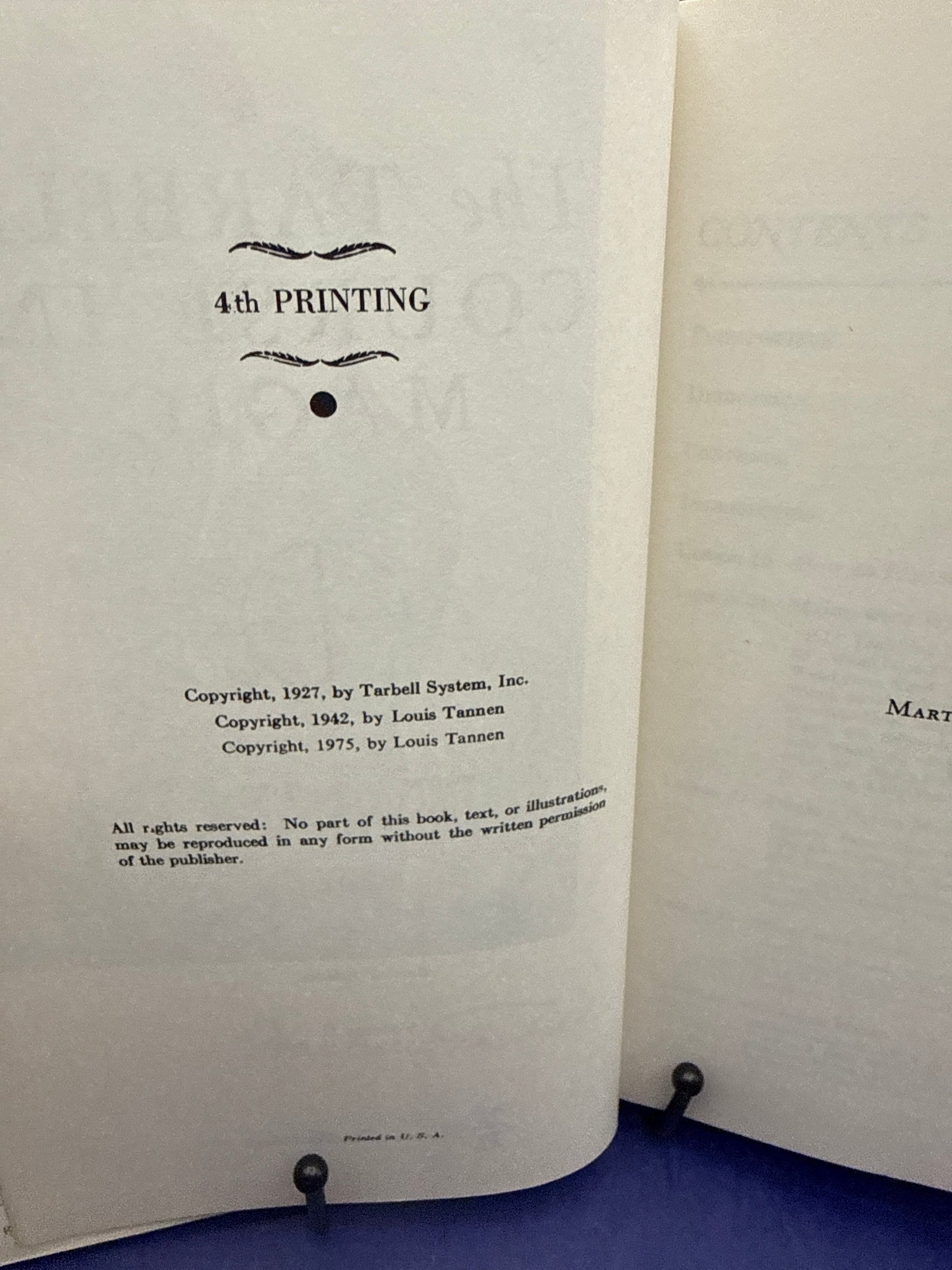 Tarbell Vol 2 by Harlan Tarbell - Tannen's - 1975 ESTATE