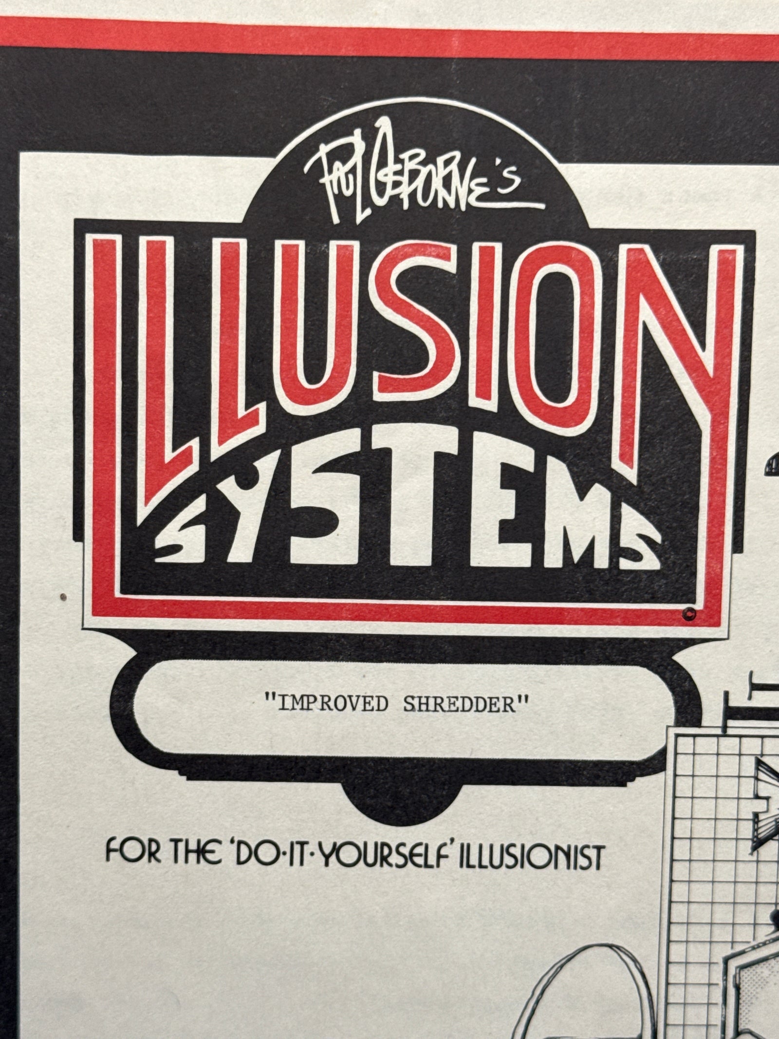 Paul Osborne Illusion Systems plans for the Improved Shredder c1980 Vintage plans