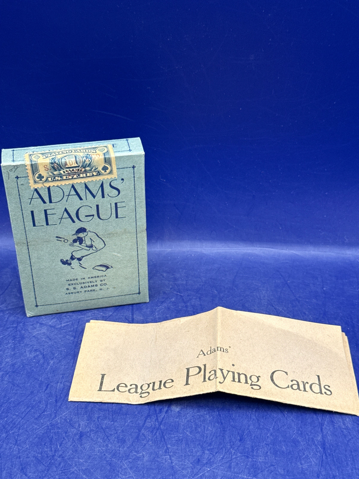 1950s Adams' League Playing Cards – Baseball Trick Deck-Original Instructions-sealed