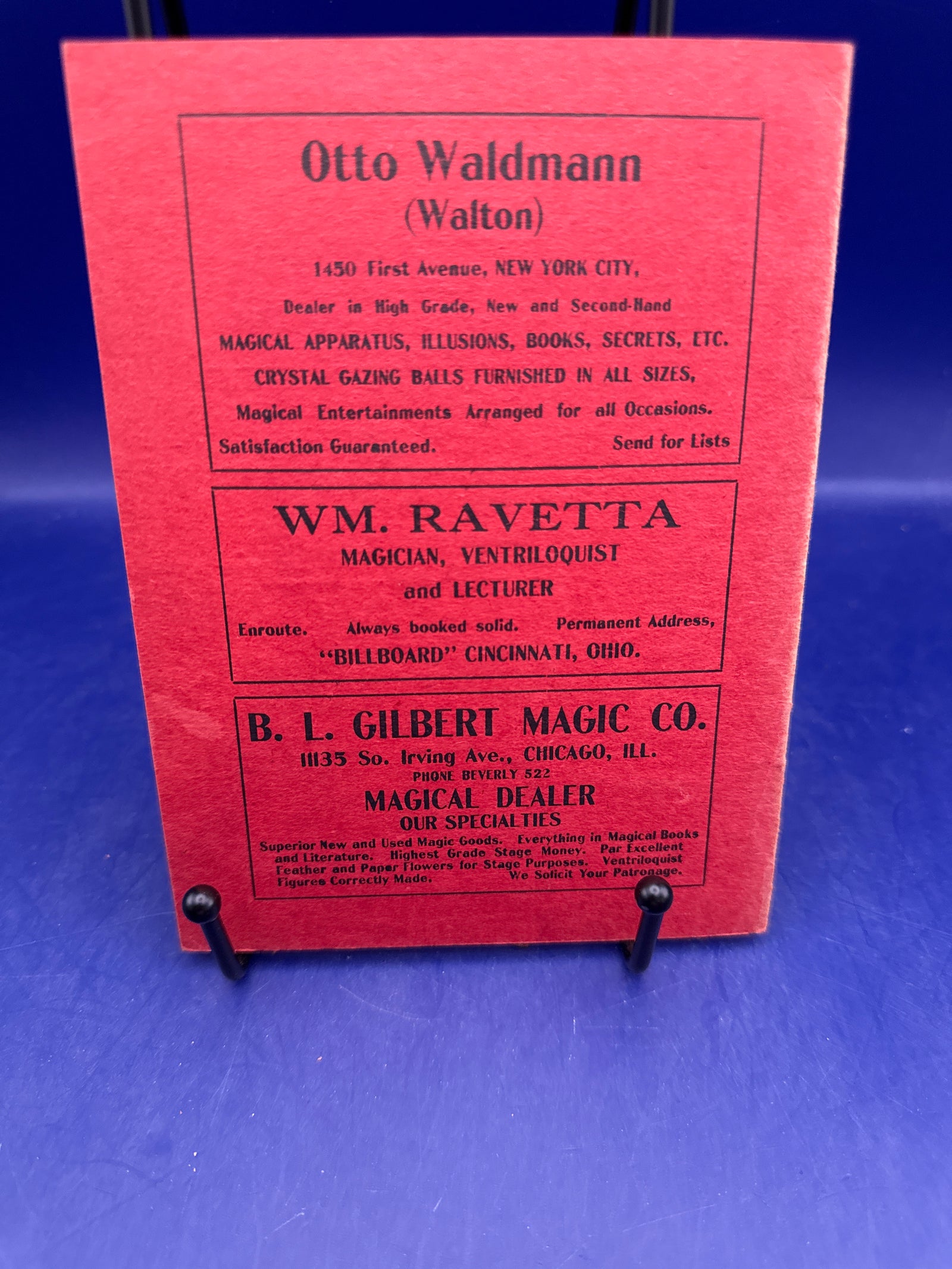 Up-To-Date Magical Ideas by Ravetta & Walton - 1920 published by B. L. Gilbert ESTATE