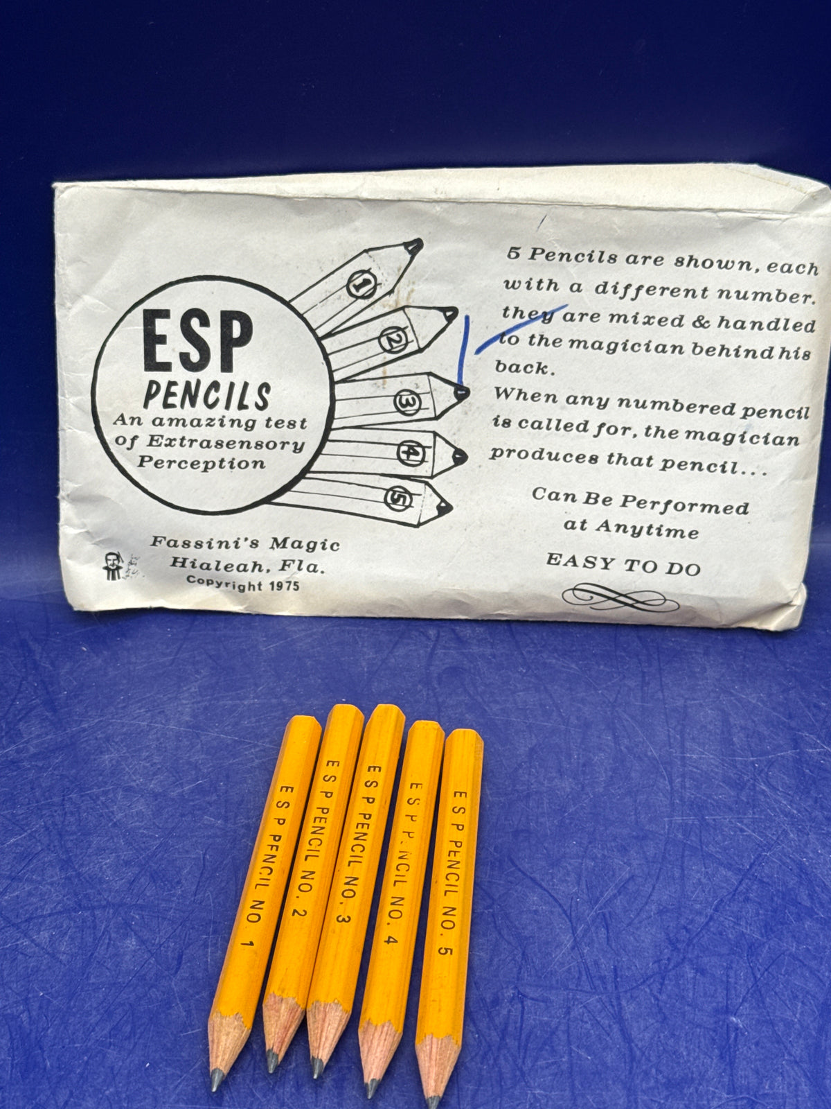 ESP Pencils by Fassini’s Magic (1975) – Vintage Mentalism