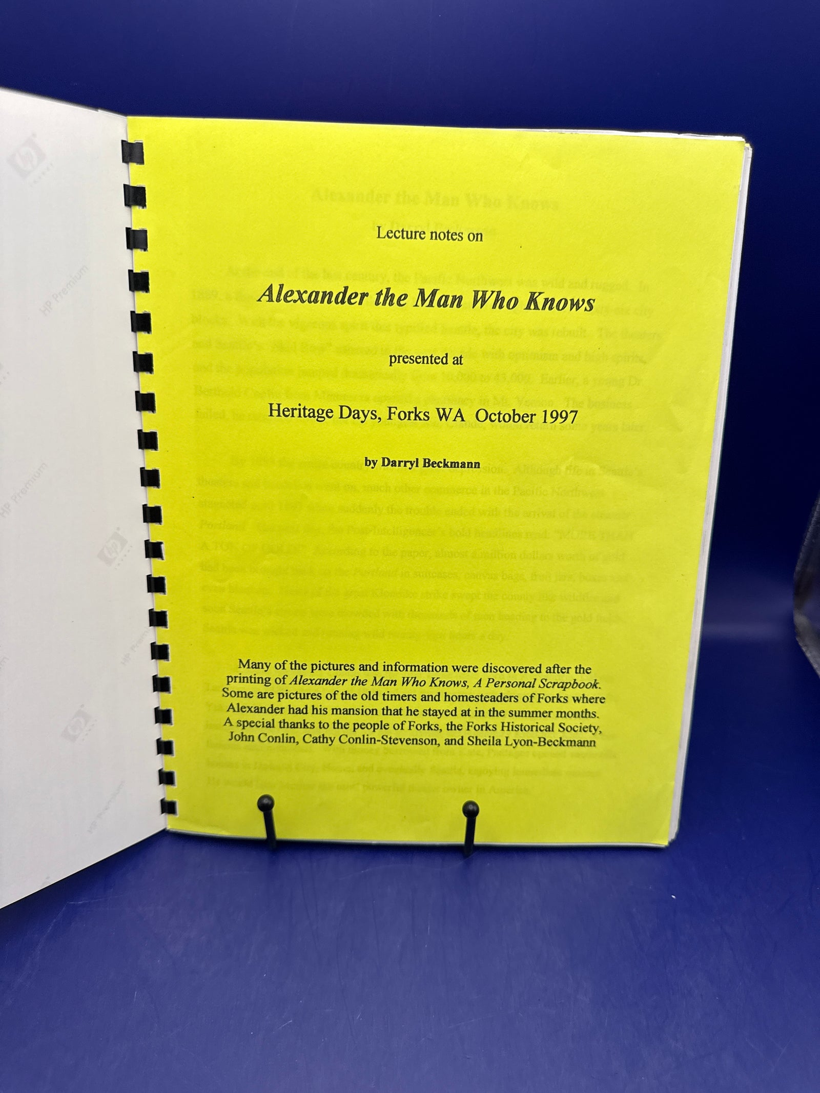 Alexander, The Man Who Knows - Addendum Special Edition for Magicians by Darryl Beckman