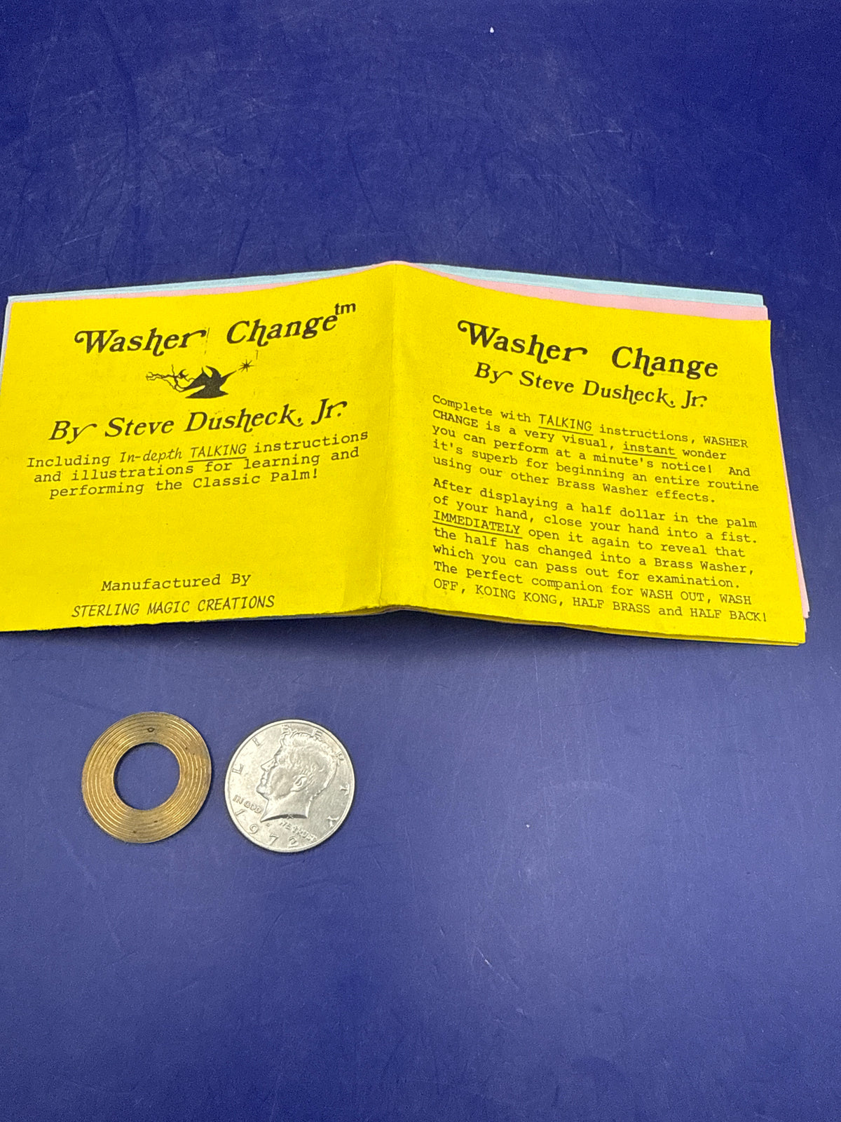 Washer Change by Steve Dusheck & Sterling Magic Wash-Out coin- 1978 ESTATE