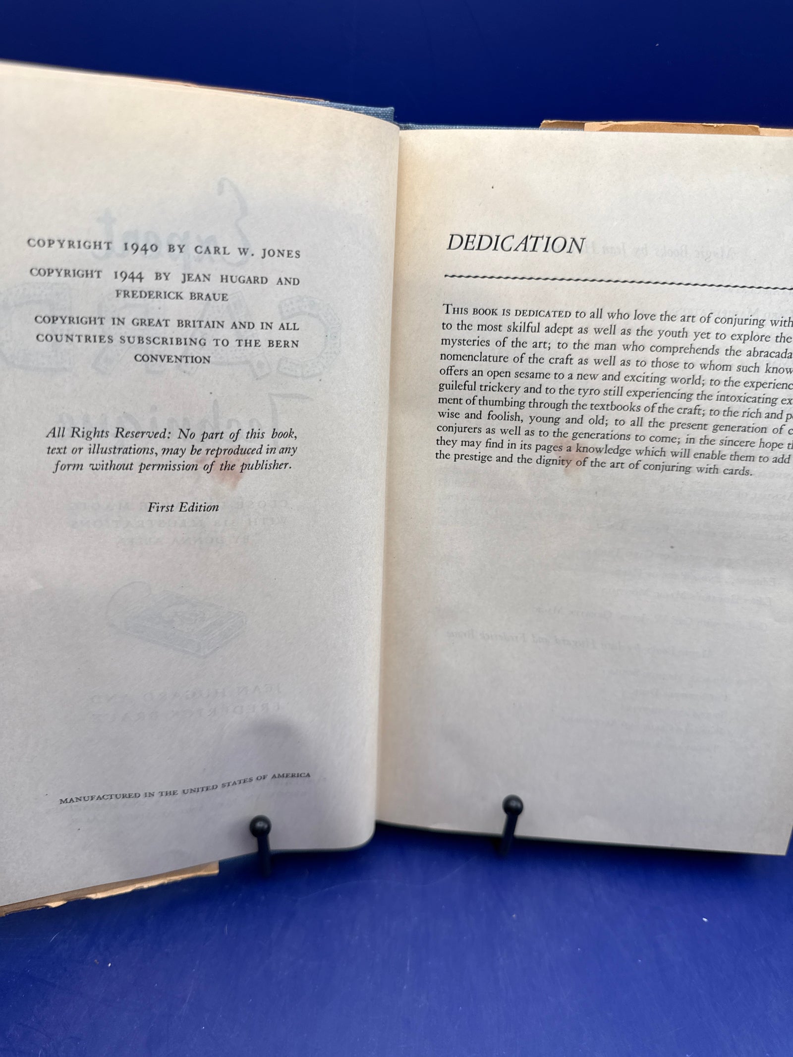 Expert Card Technique by Jean Hugard & Fred Braue 1st edition 1944