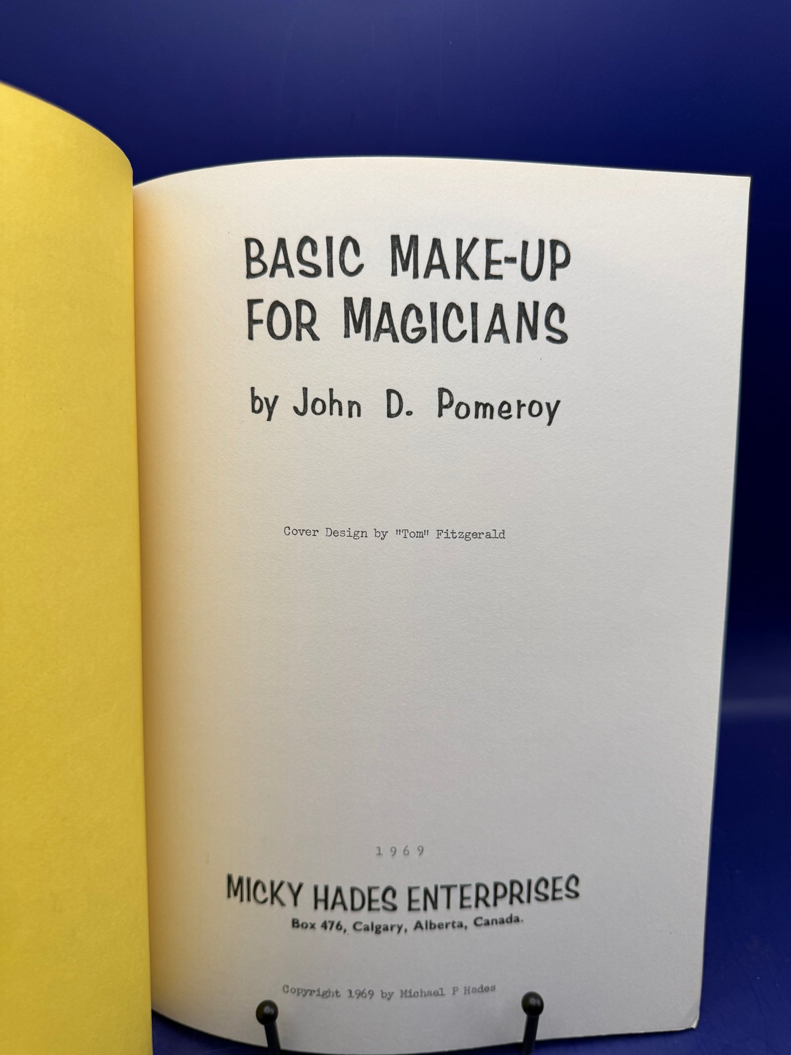 Basic Make-up For Magicians by John D Pomeroy 1969 Micky Hades