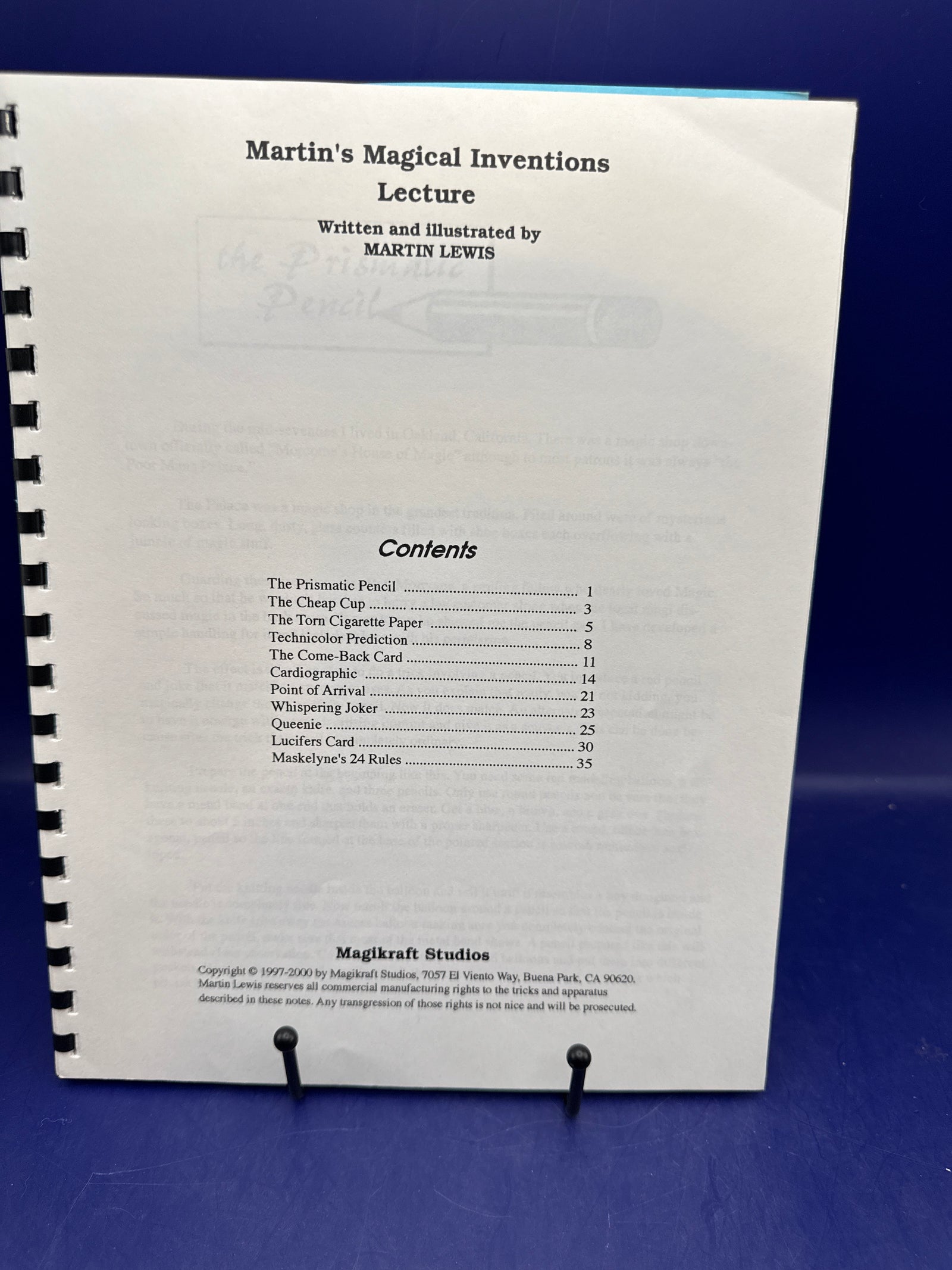 Martin’s Magical Inventions Lecture 1997-2000 by Martin Lewis ESTATE