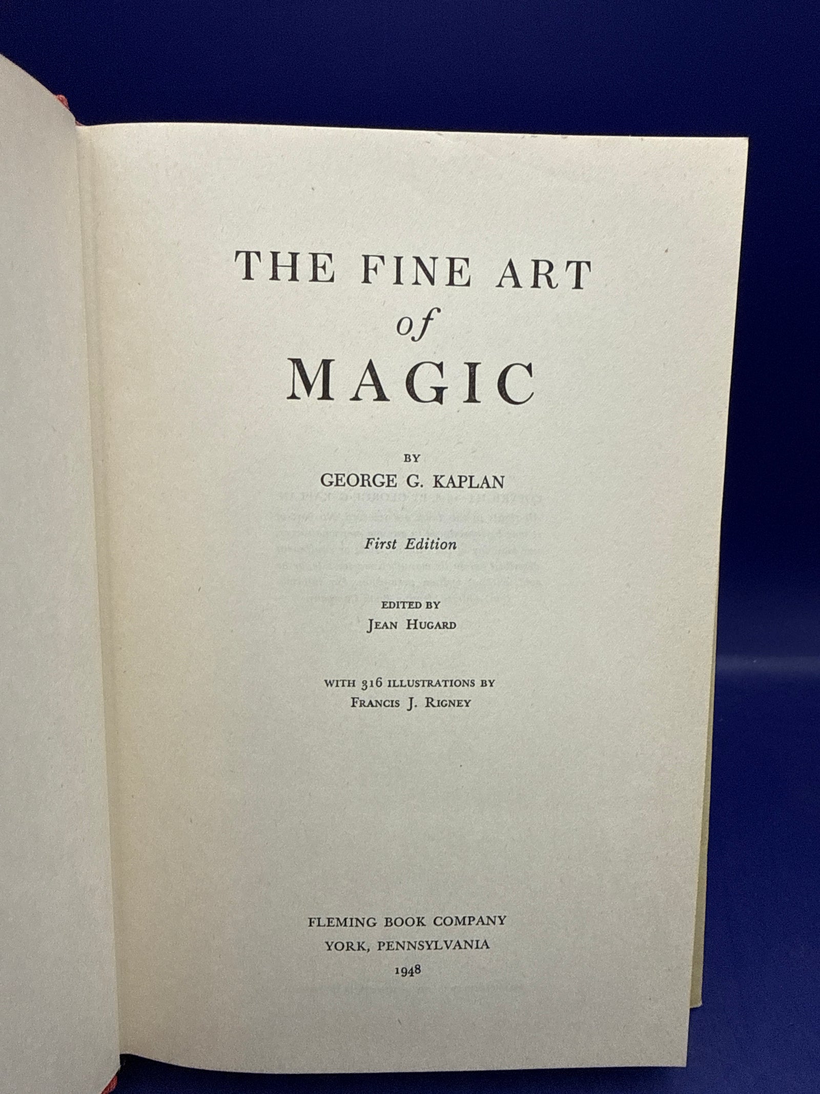 The Fine Art of Magic by George G. Kaplan - 1st Ed - ESTATE