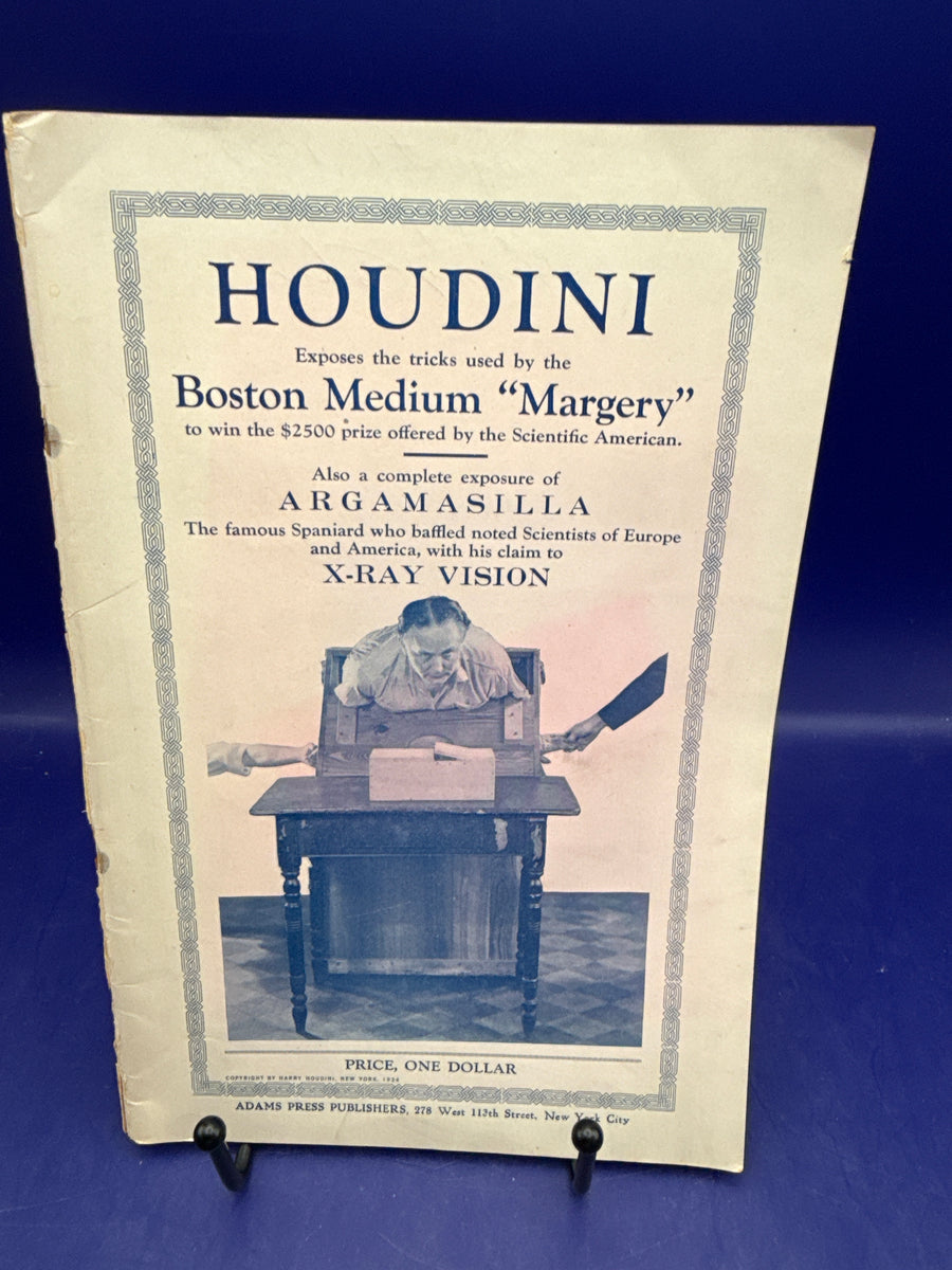 Houdini Exposes the Tricks Used by the Boston Medium "Margery" by Harry Houdini 1924 by Adams Press Publishers ESTATE