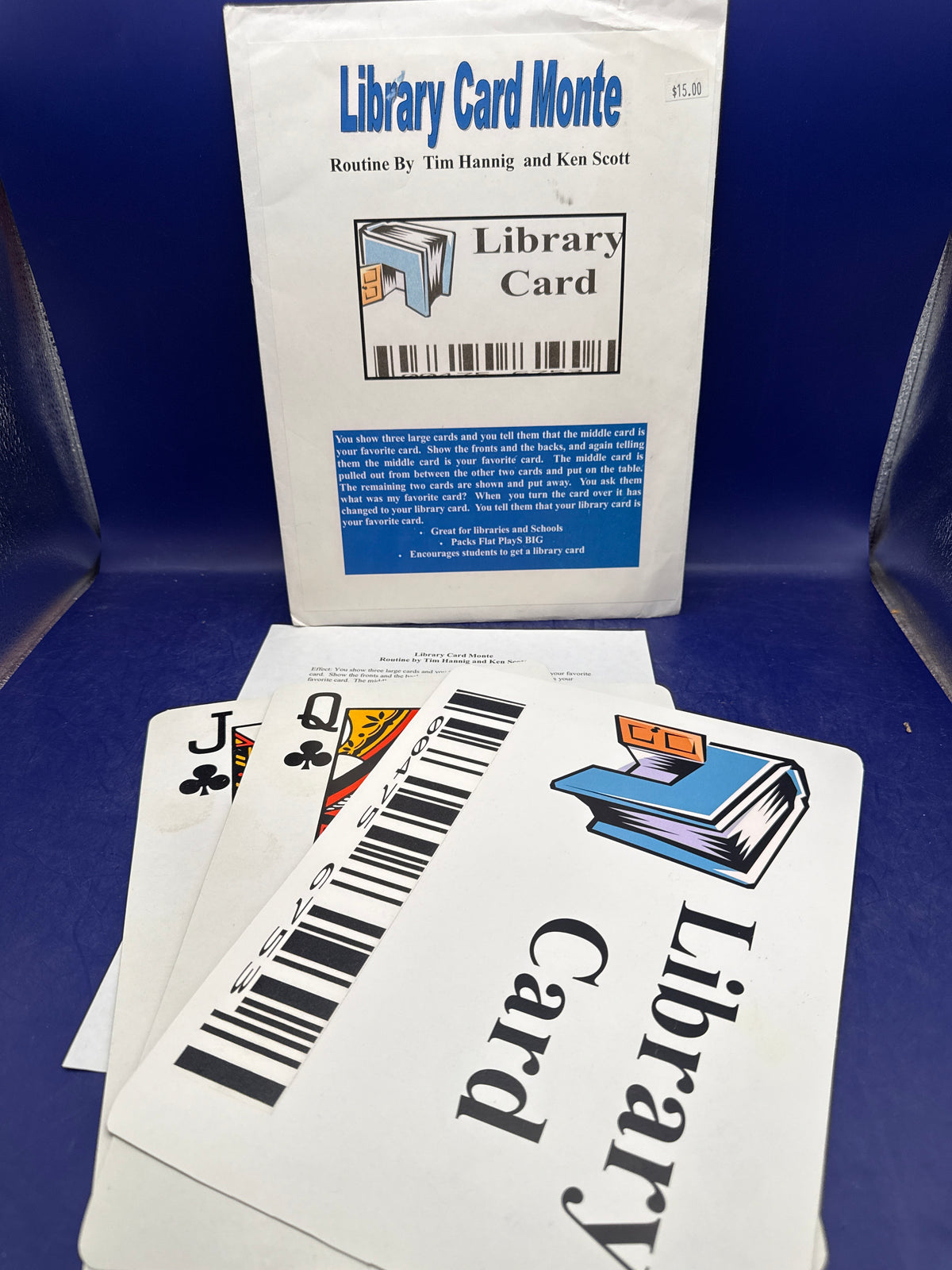 Jumbo Library Card Monte Magic Trick by Tim Hannig & Ken Scott - Comedy Routine