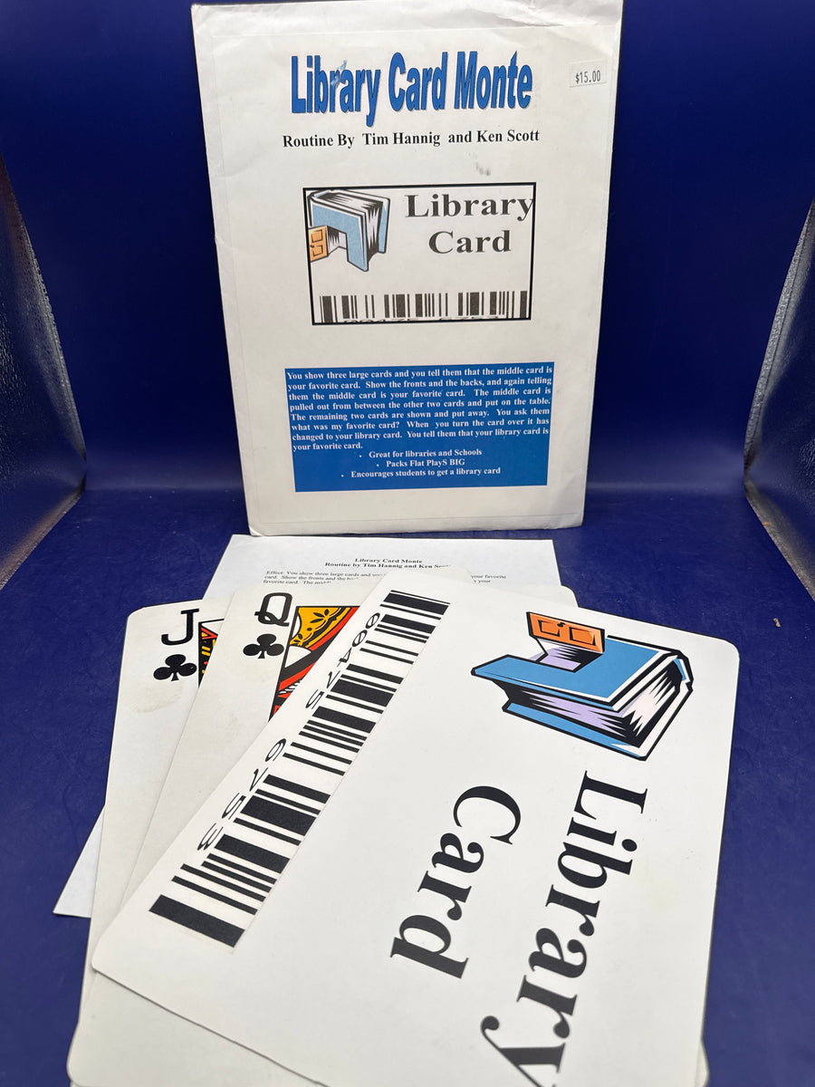 Jumbo Library Card Monte Magic Trick by Tim Hannig & Ken Scott - Comedy Routine
