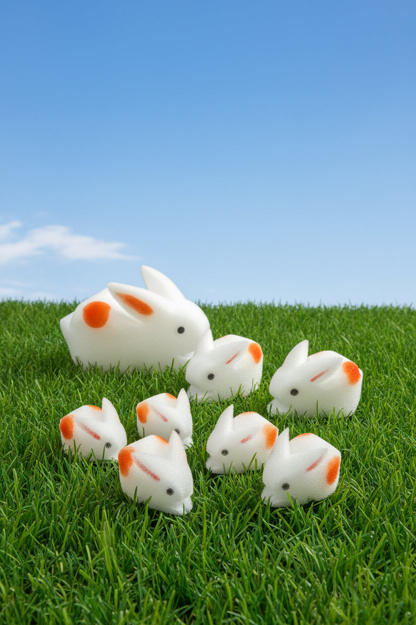 The Bunnies! 3D Rabbits (Parents, Kids & Jumbo) 8 rabbits total!