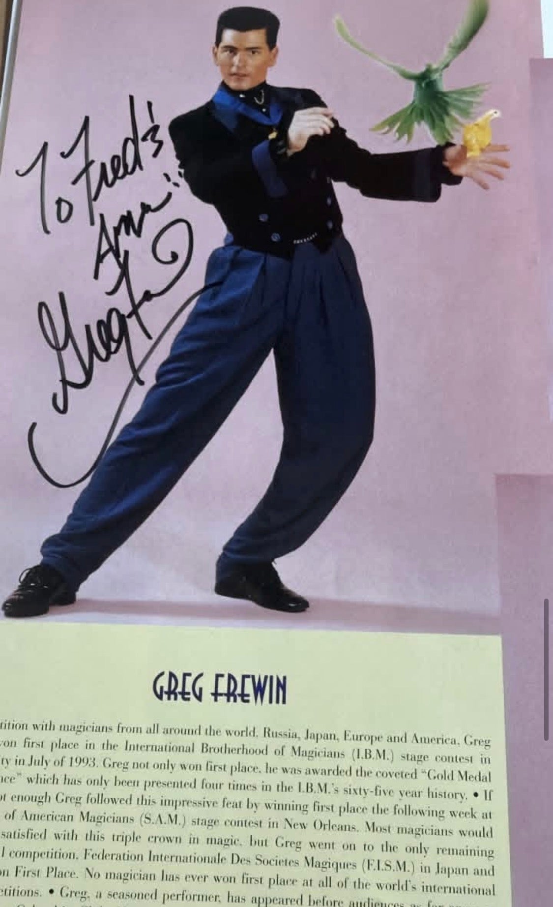 1995 World’s Greatest Magic program Inscriptions by Mac King, Melinda, Brett Daniels - Magic Works/Tenyo
