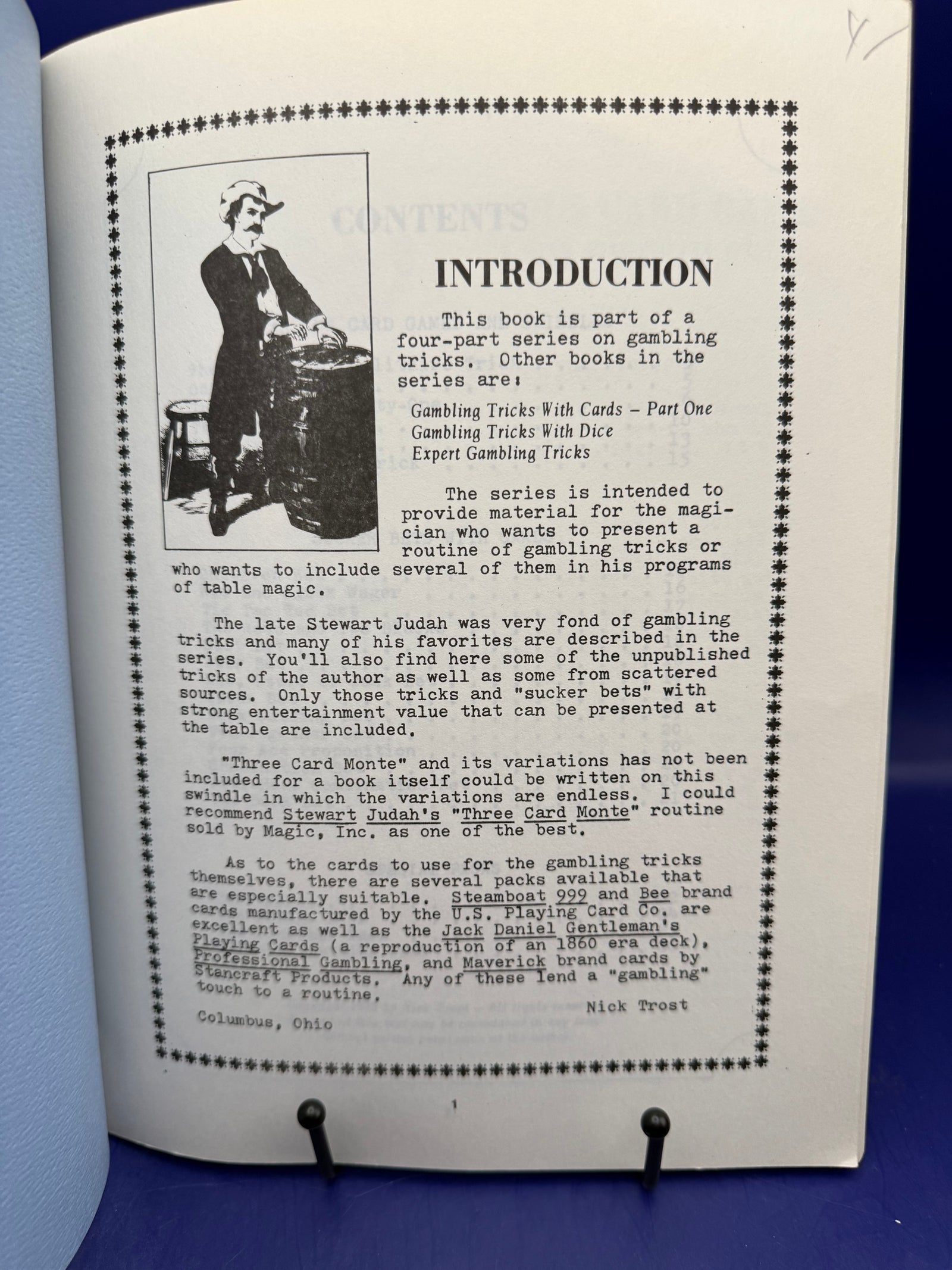 Gambling Tricks with Cards by Nick Trost Part 2 1975 Ex Libris Kreskin