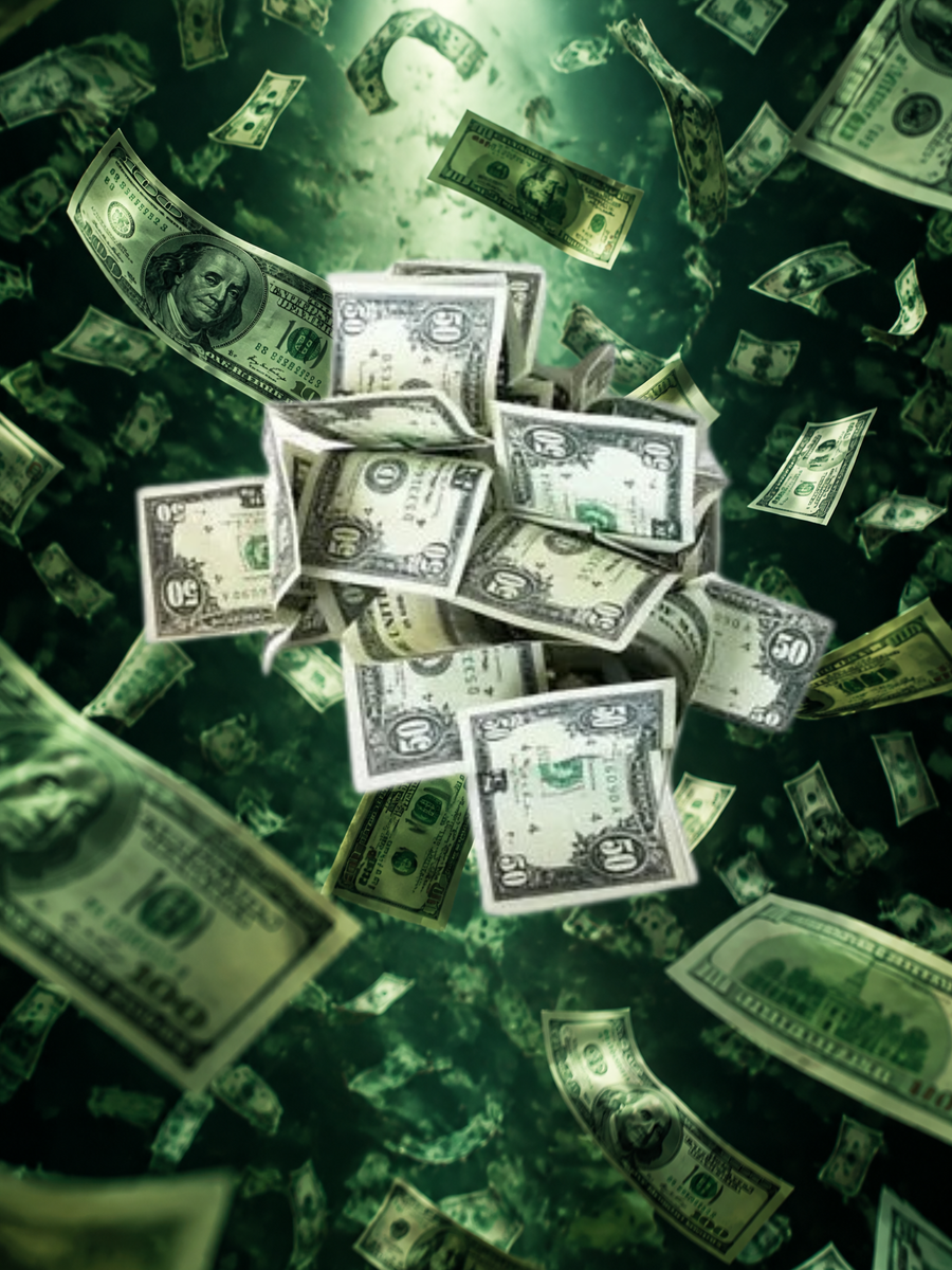 10 Spring Bills (US $50 Dollar Bills)