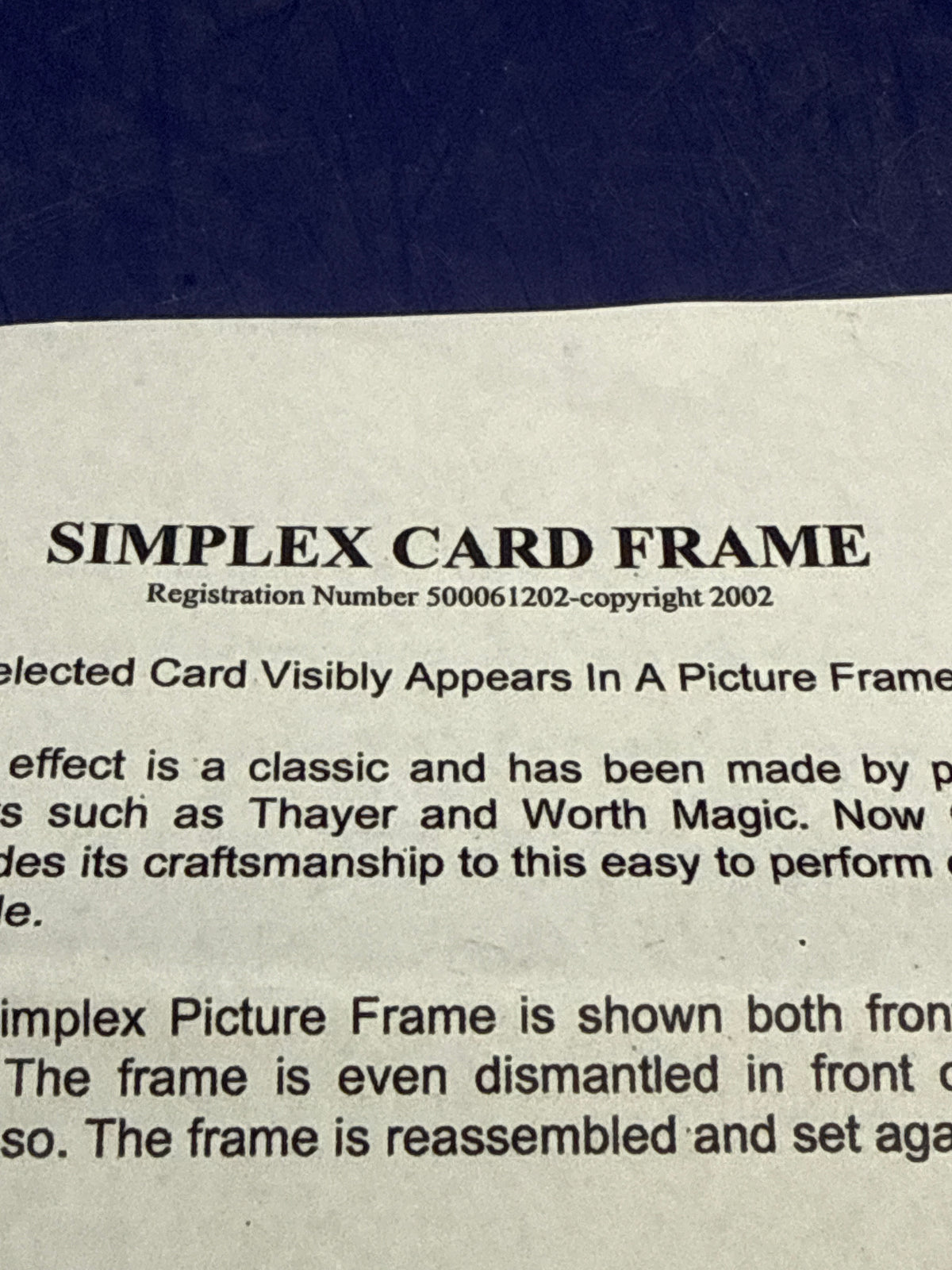 Viking Simplex Card Frame
