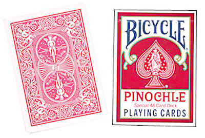 Cards Bicycle Pinochle Poker-size (Red)-SALE