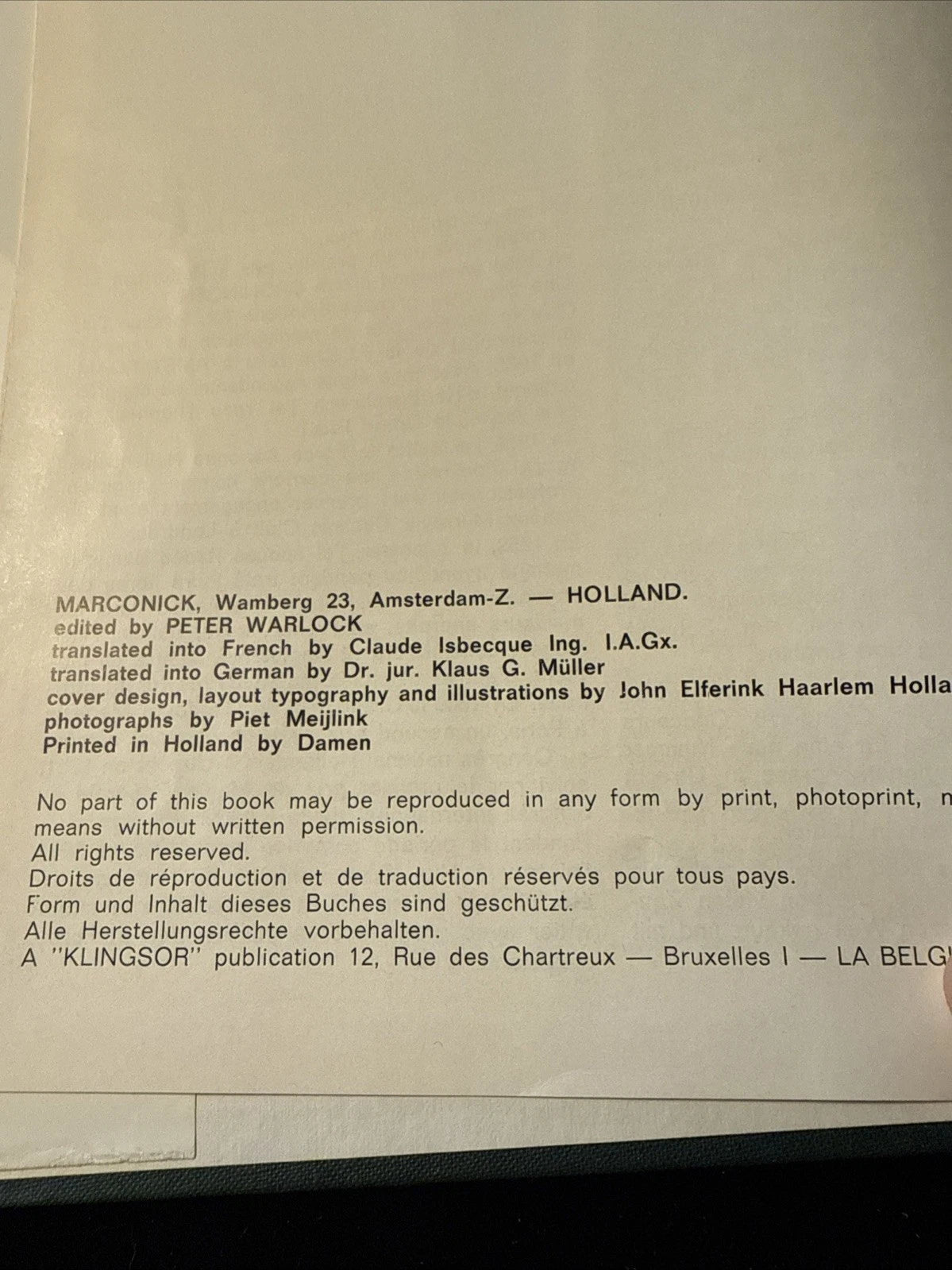 Marconicks Original Magic 1st Ed SIGNED autographed In Dutch & English ESTATE