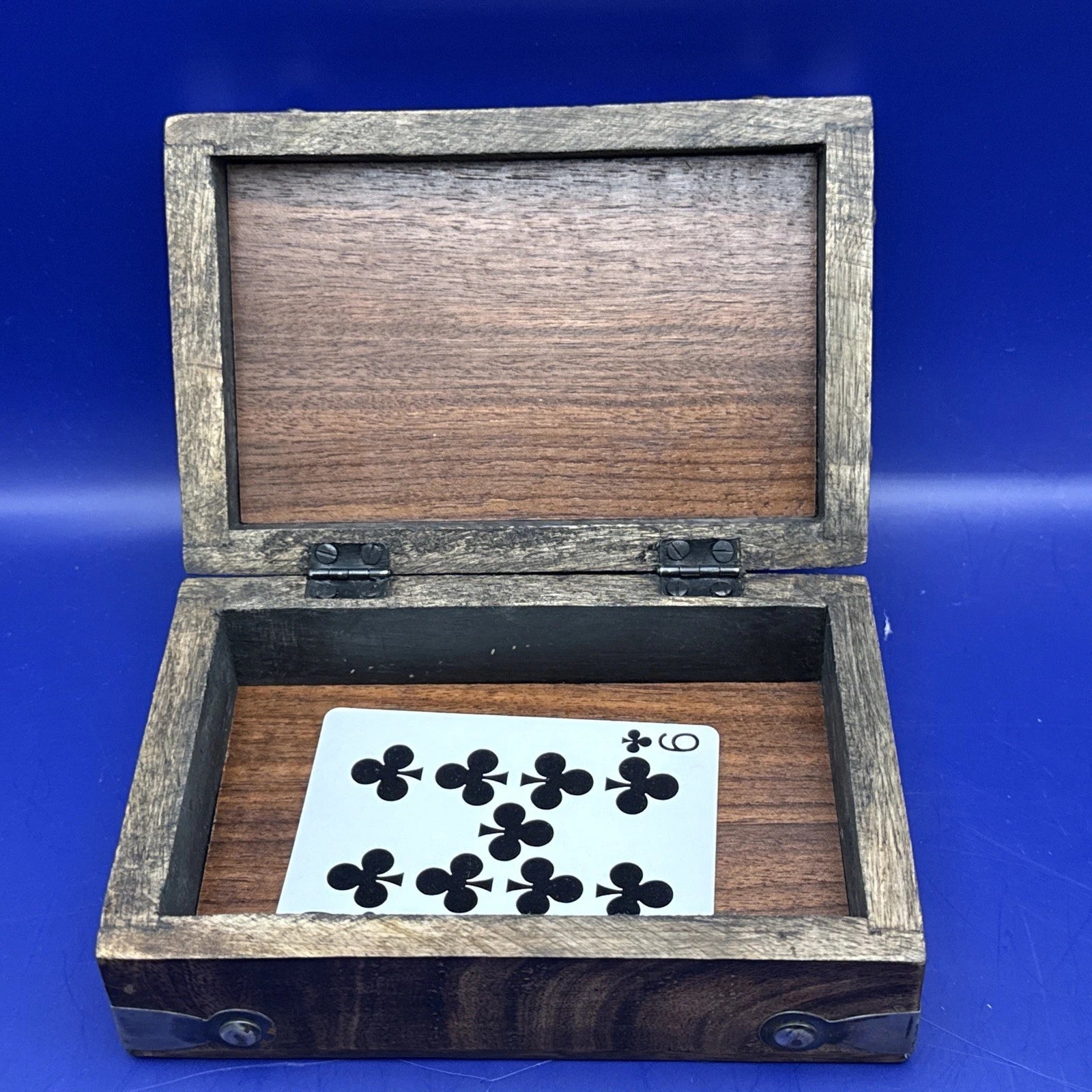 Celtic Hardwood Card Box by Viking Magic - Magnetic
