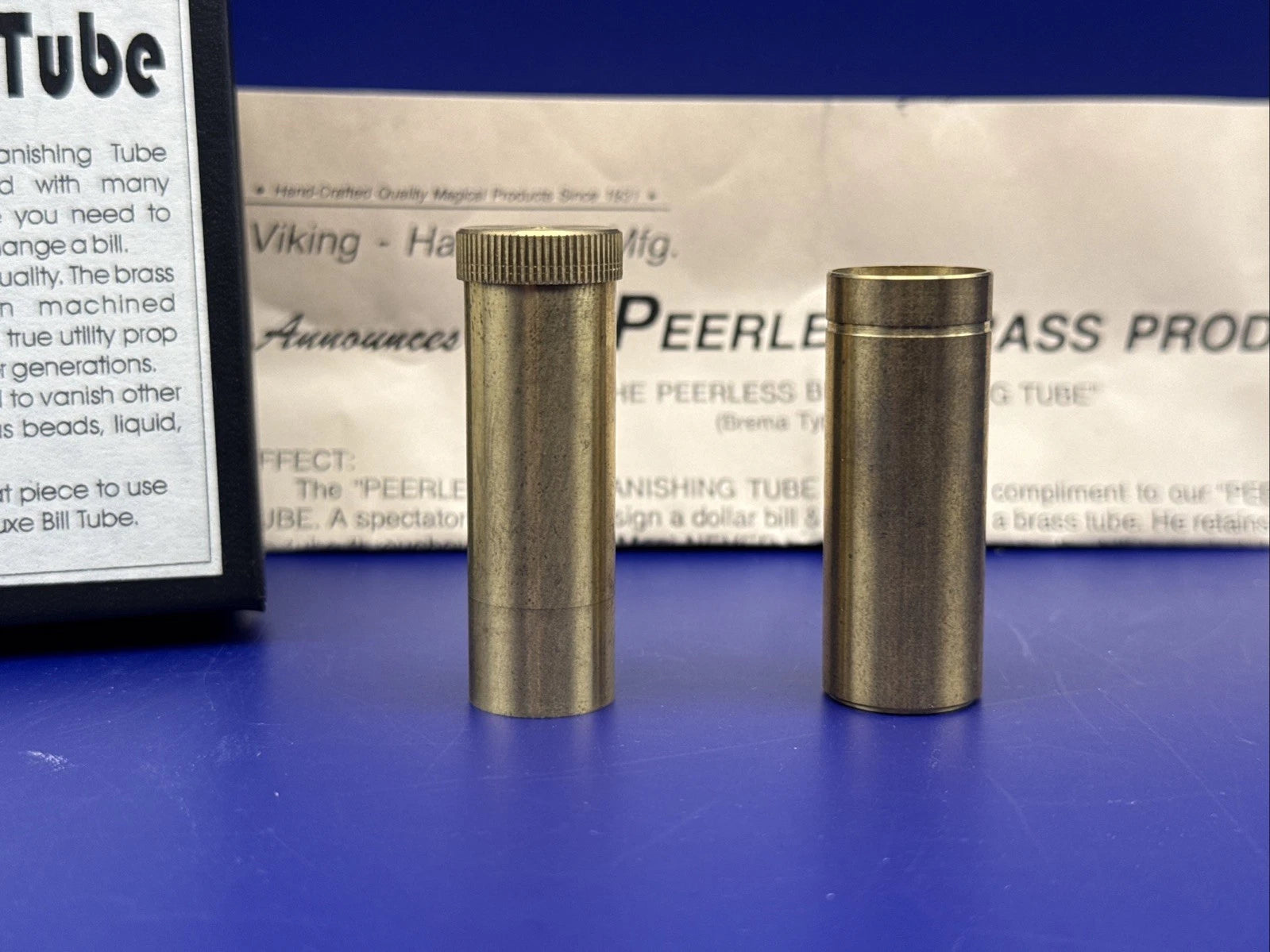 Peerless Bill Vanishing Tube- Brass Viking-Haenchen ESTATE
