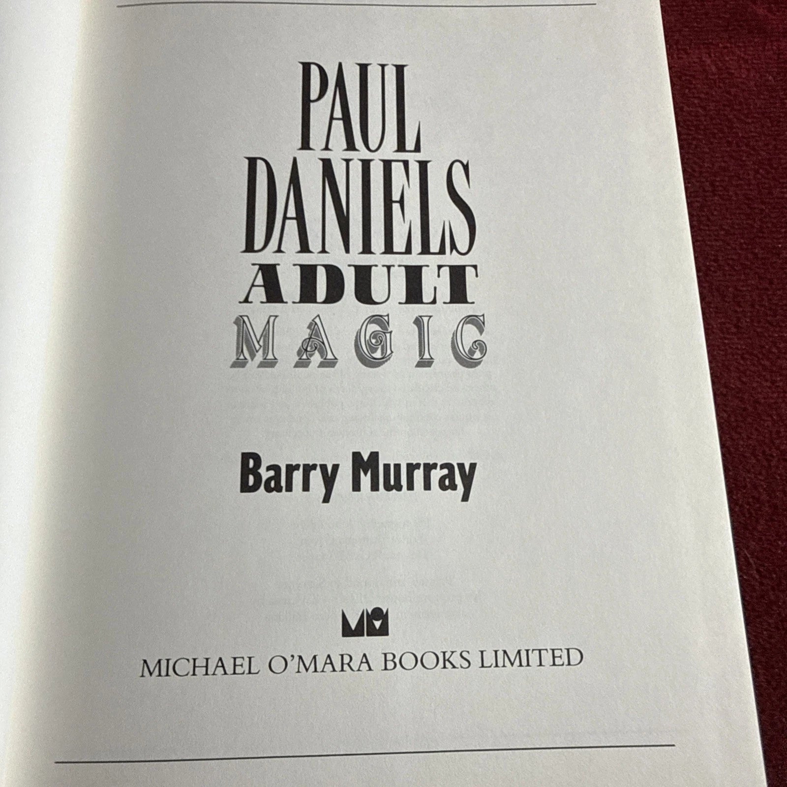 Paul Daniels Adult Magic by Barry Murray (1989) ESTATE
