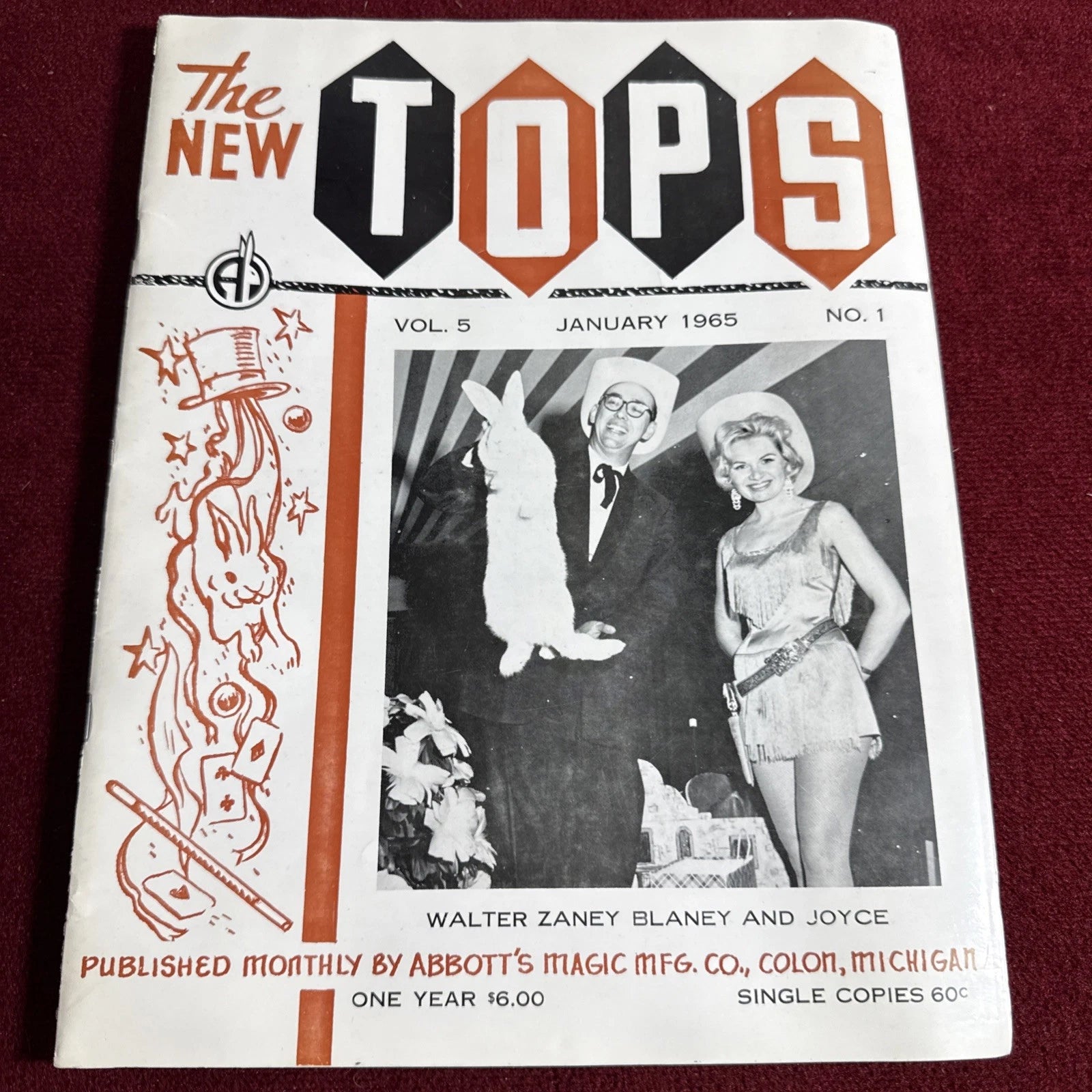 TOPS Magic Magazine VNTG Abbott’s January 1965 Vol 5 #1 Walter Zaney Blaney
