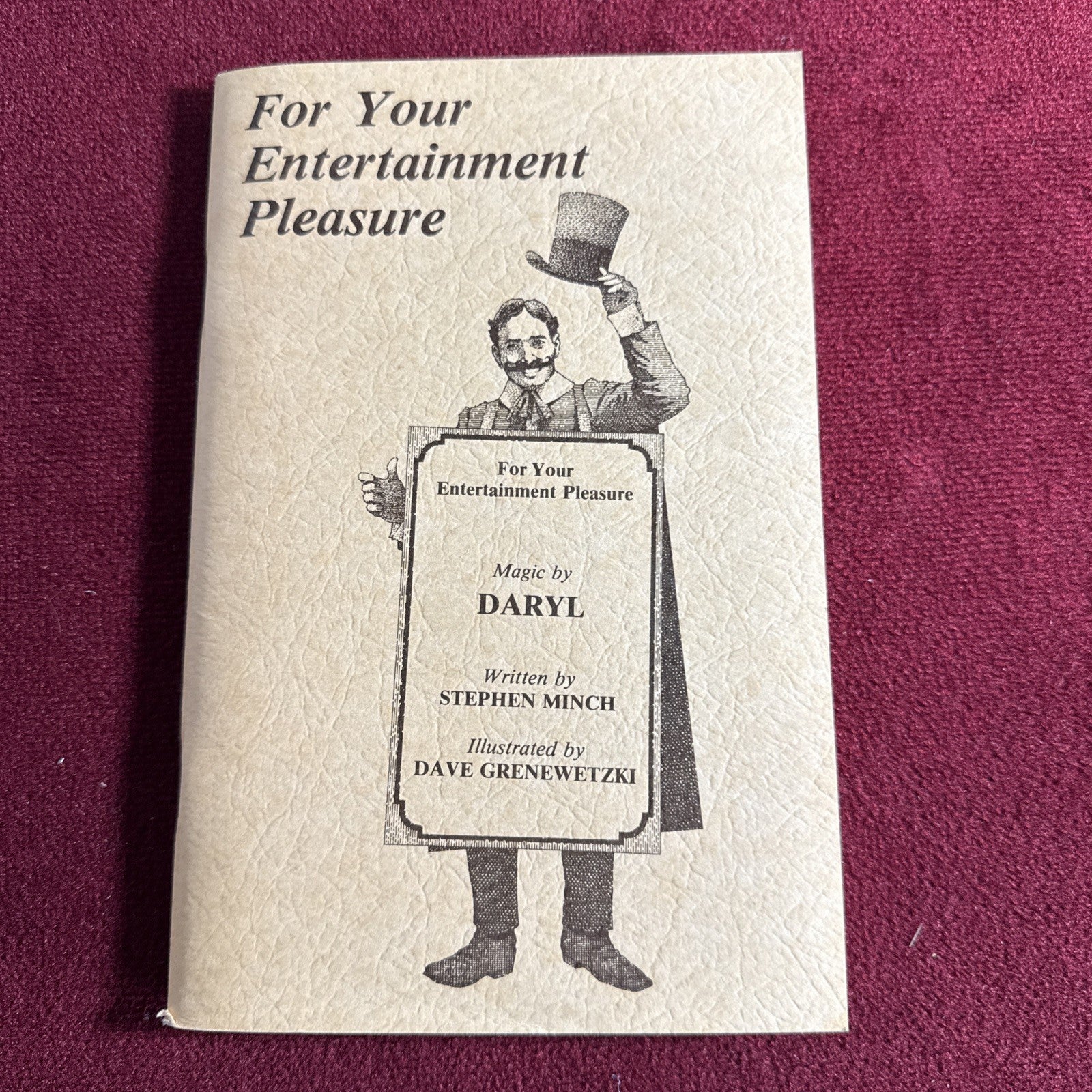 For Your Entertainment Pleasure-Magic By Daryl-Stephen Minch-From the  Library of the Amazing Kreskin ESTATE