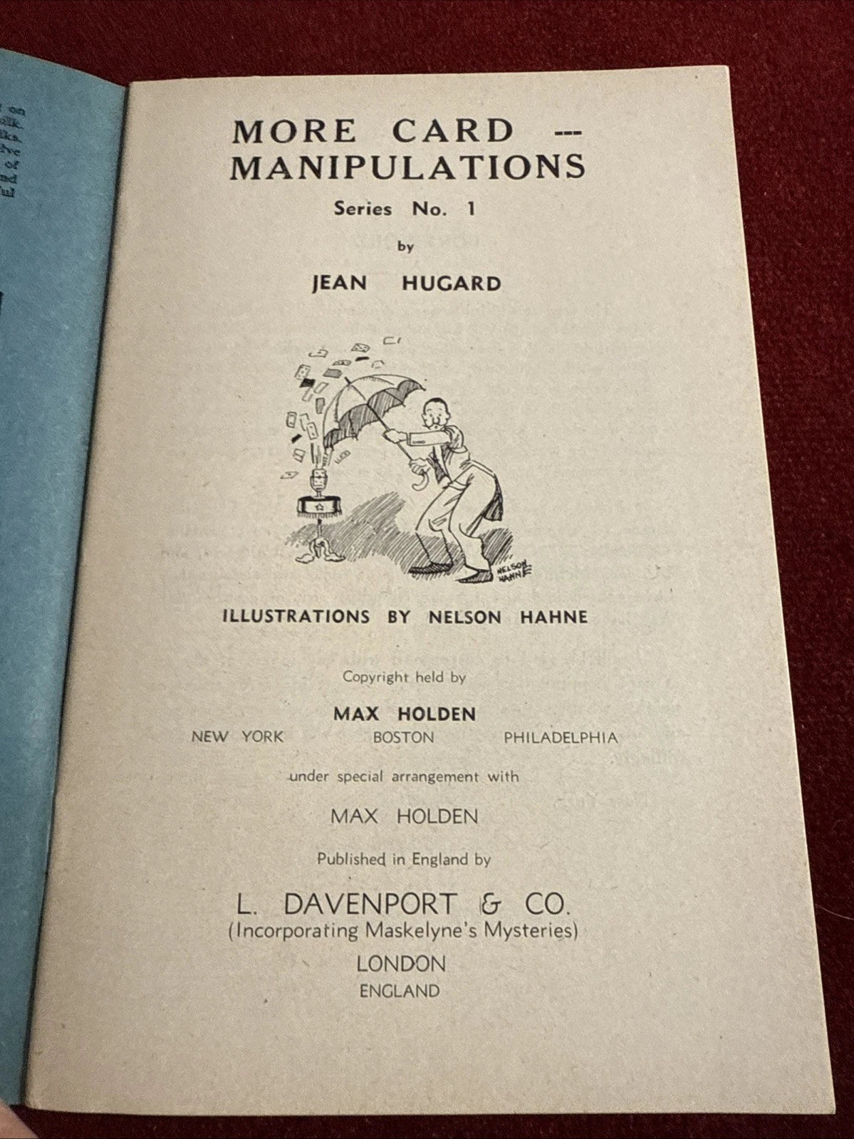 More Card Manipulations by Jean Hugard Vol 1-4 published by Davenports ESTATE