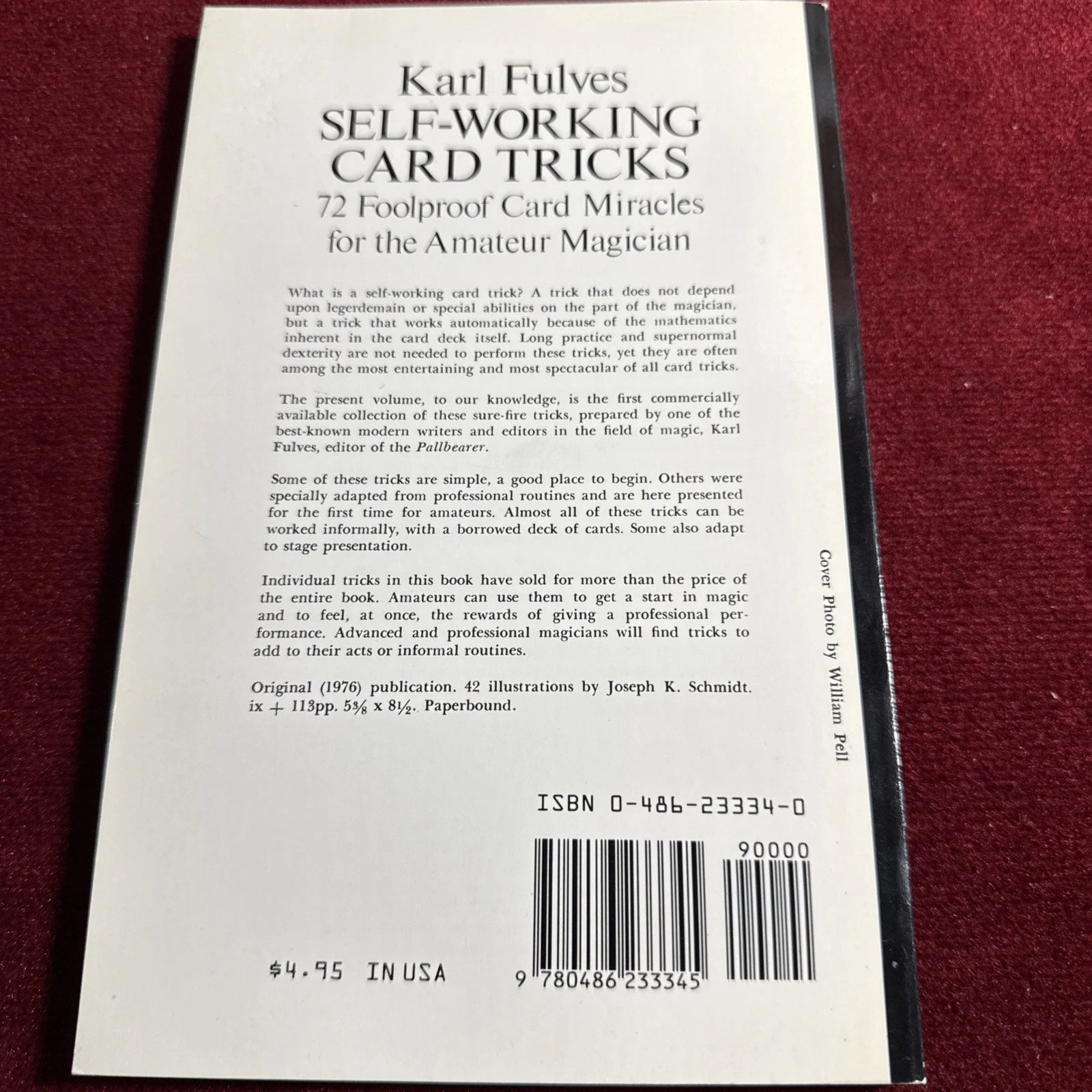 Self-Working Card Tricks: 72 Foolproof Card Miracles for the Amateur Karl Fulves ESTATE