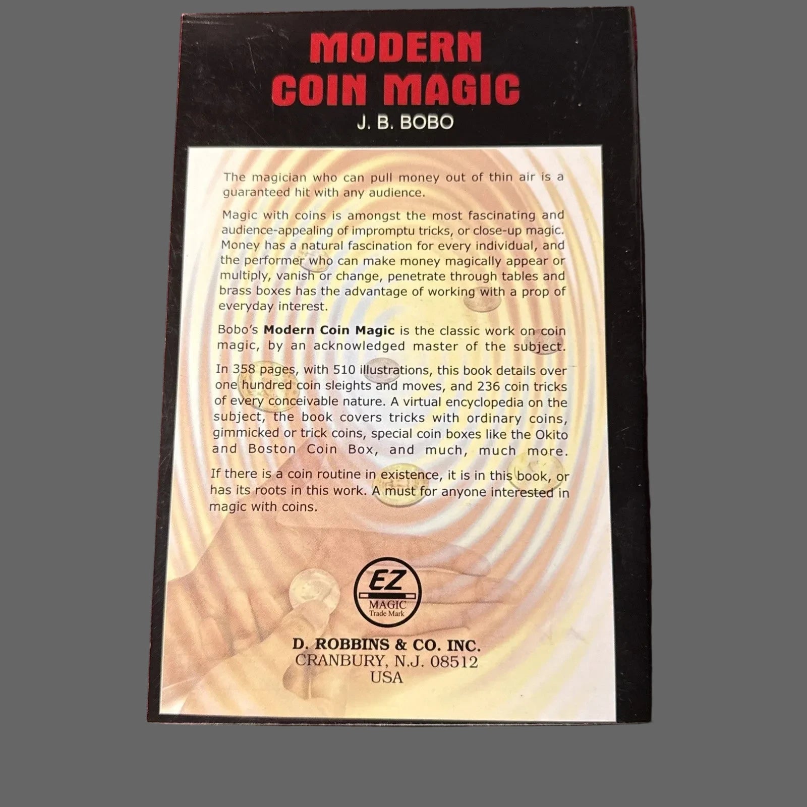 MODERN COIN MAGIC by J. B. Bobo - Learn Coin Sleight Of Hand - paperback