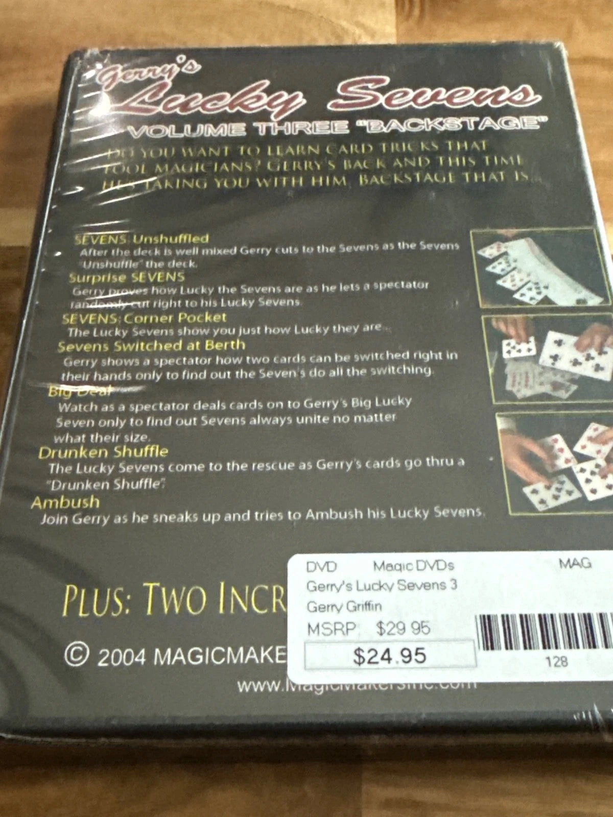 Lucky Sevens - Gerry Griffin Vol 3 Backstage-  Magic Trick DVD - Card Magic NOS