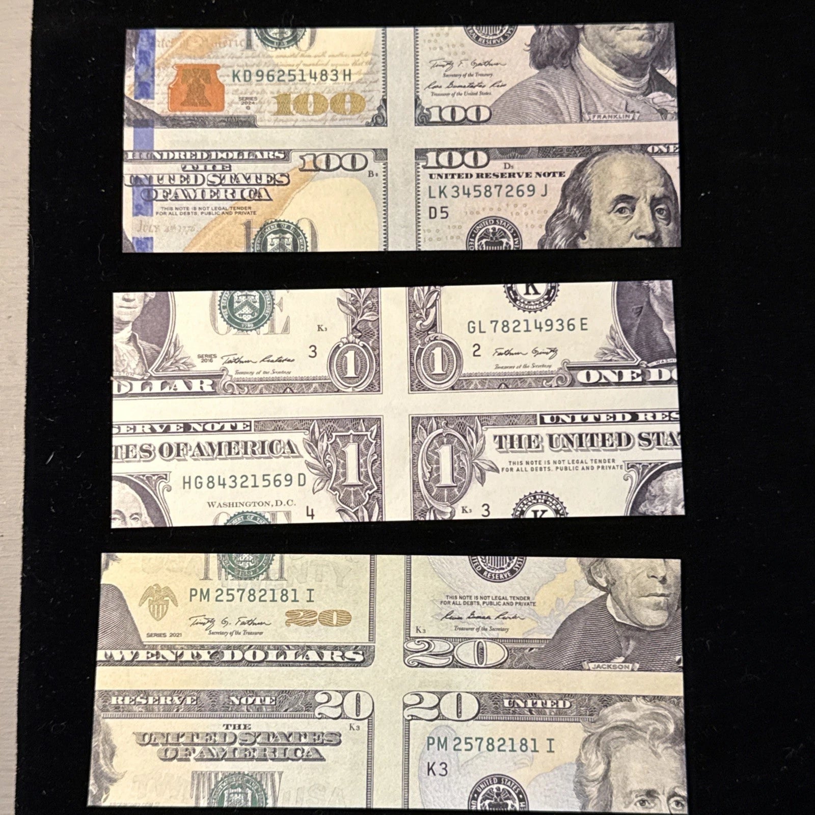 $100 Dollar Bill Switch - Magic Trick - Includes Mismade $1, $20 & $100