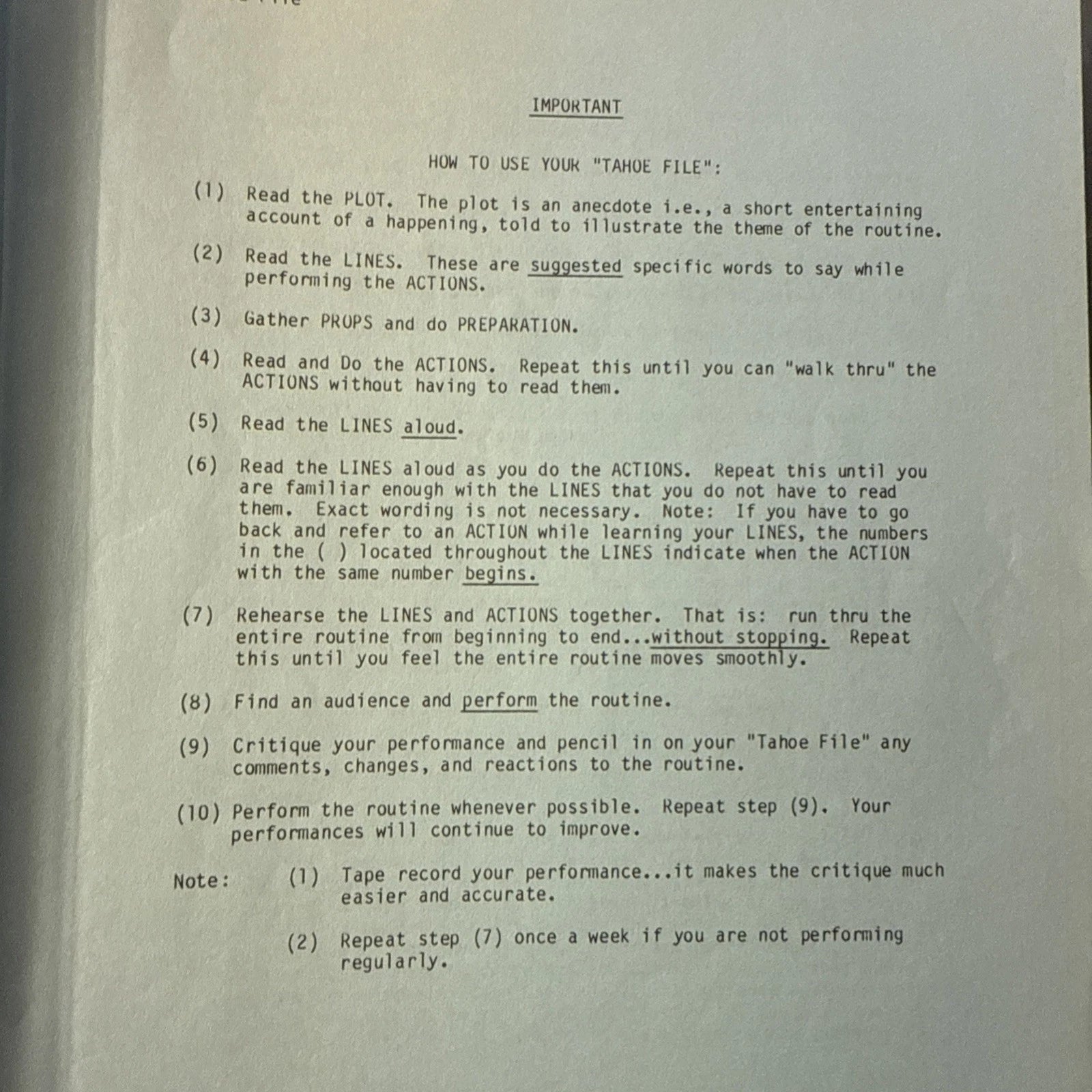 Tahoe File by Terry Lagerould: Bruce Florek 1982 ESTATE