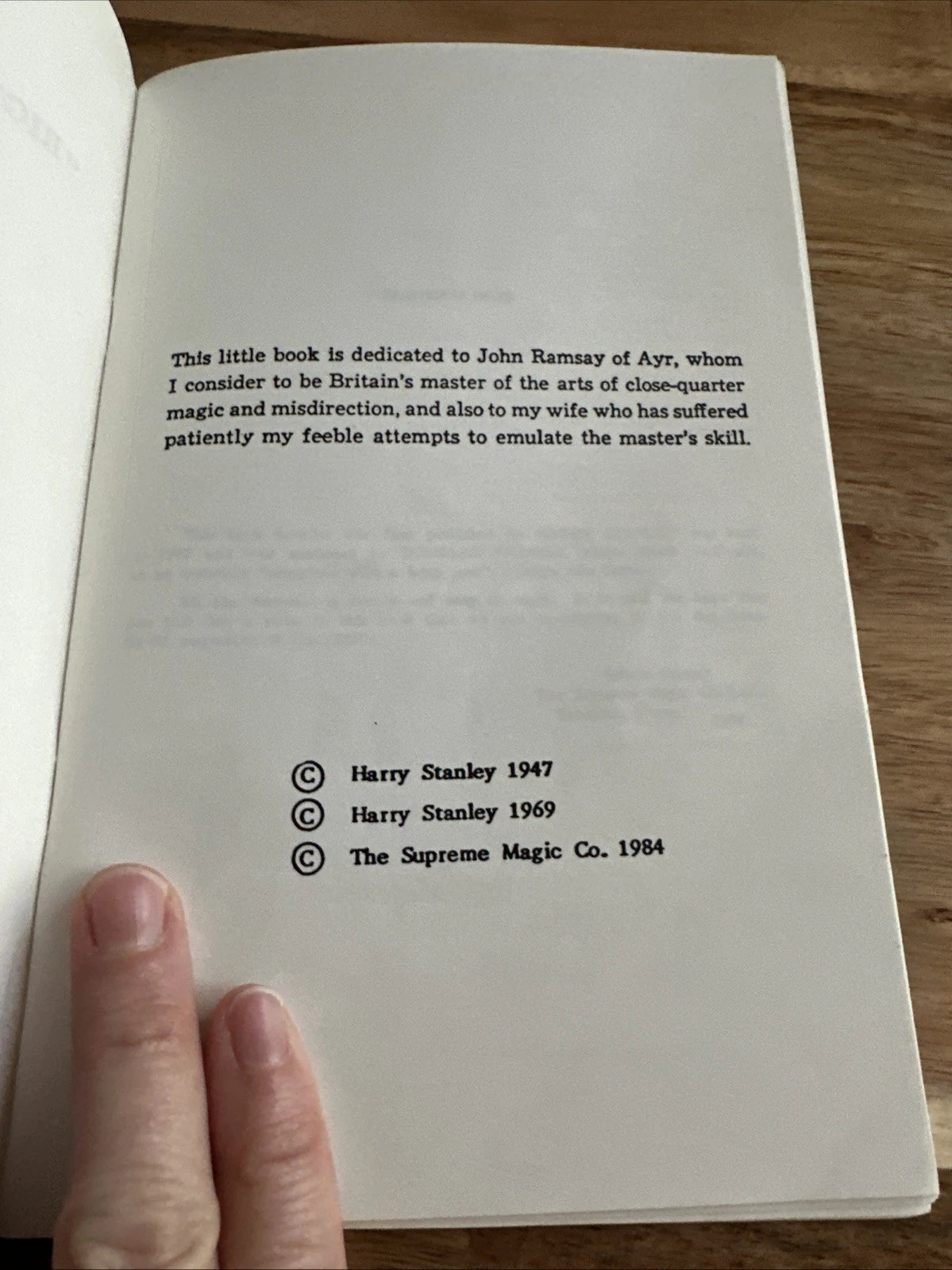 Right Under Your Nose by Douglas Francis - Supreme Magic 1984 ESTATE