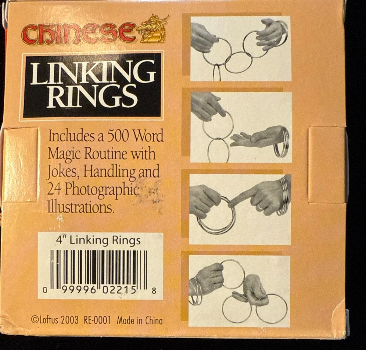 Set of 8 Chinese Linking Rings - 4” - Empire