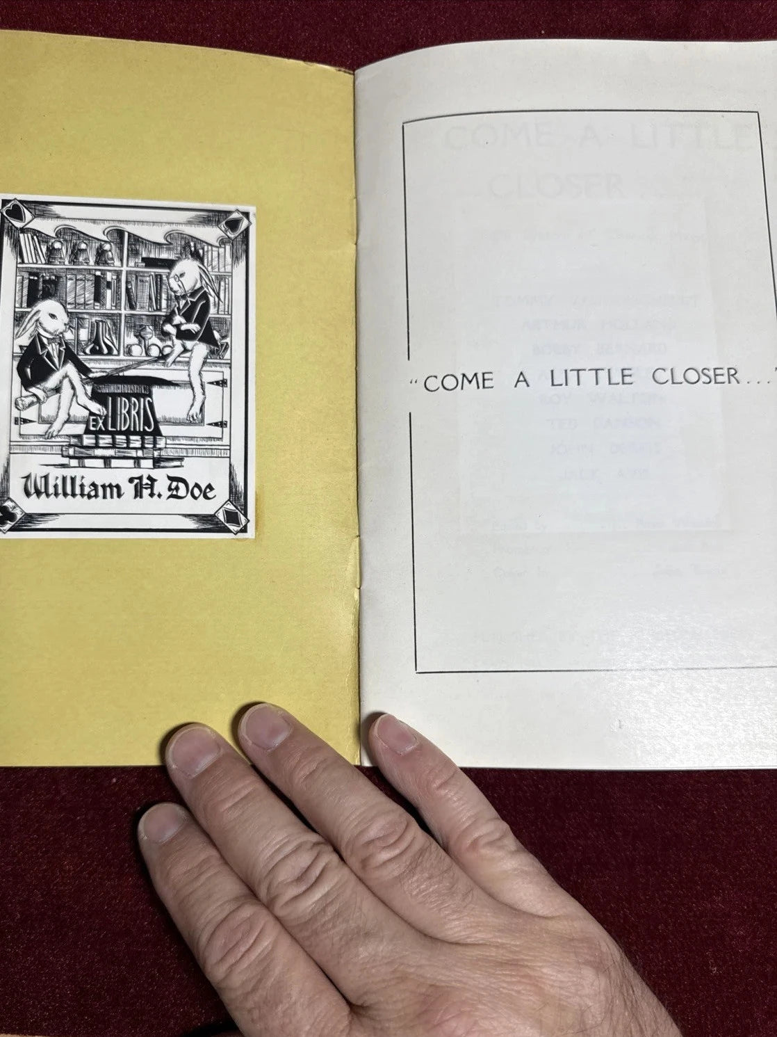Come A Little Closer By Peter Warlock - 8 Sessions Close-up Magic 1953 ESTATE